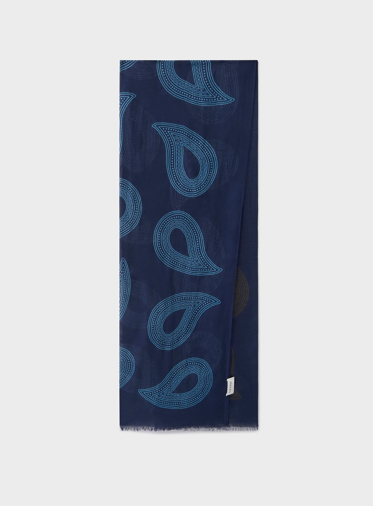 Cotton & Cashmere Wool Deep Navy Neck Scarf