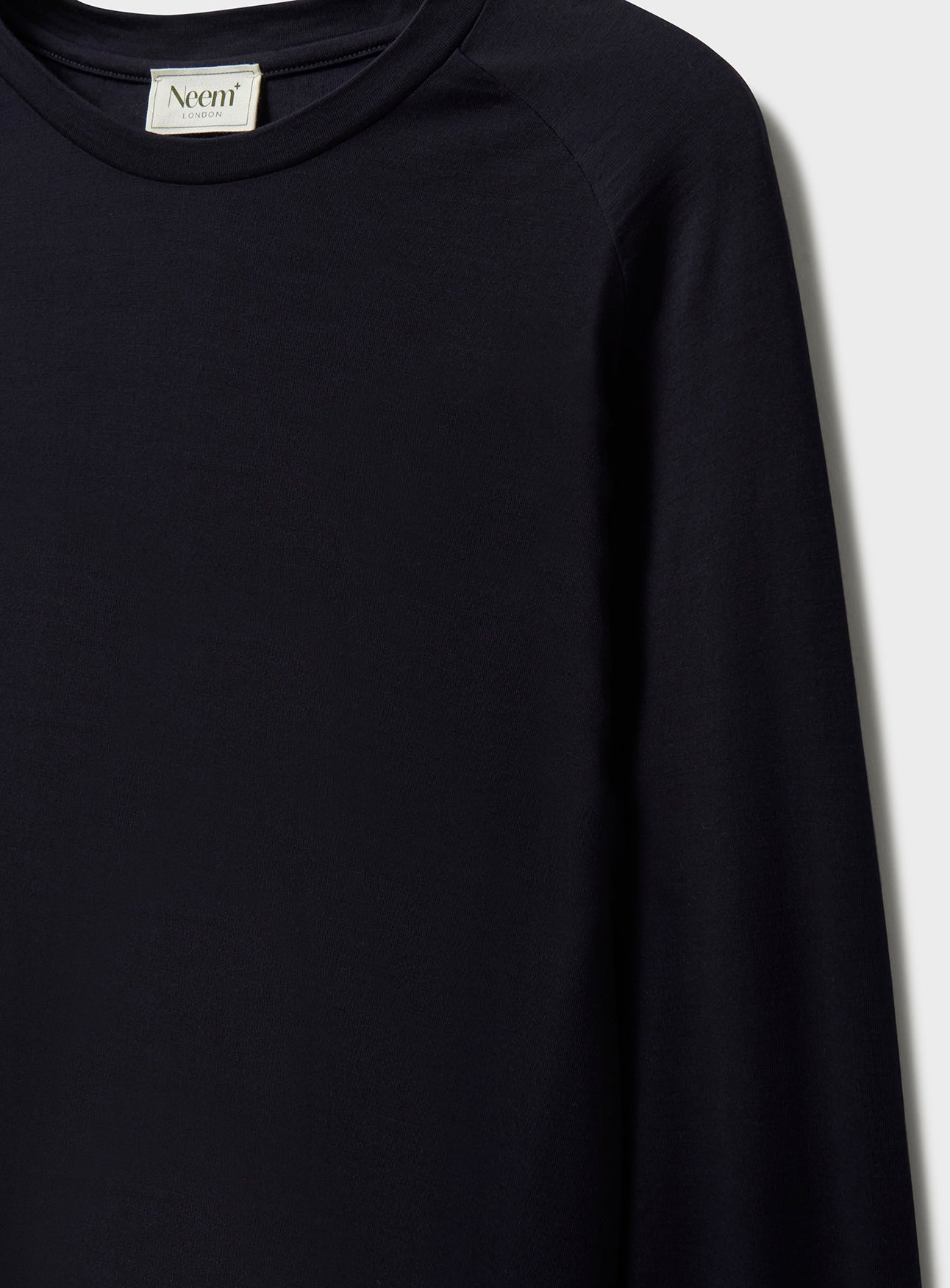 ZQ Merino Wool Jersey Long Sleeve Super 120s Navy Crew Neck
