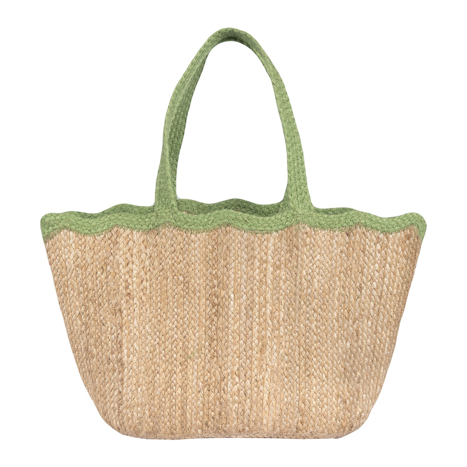 Lime Scallop Tote Large