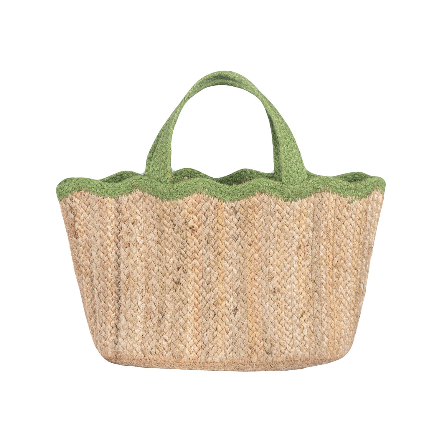 Lime Scallop Tote Small