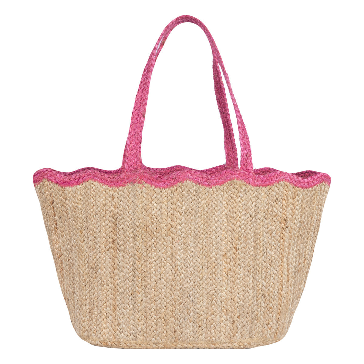Magenta Scallop Tote Large