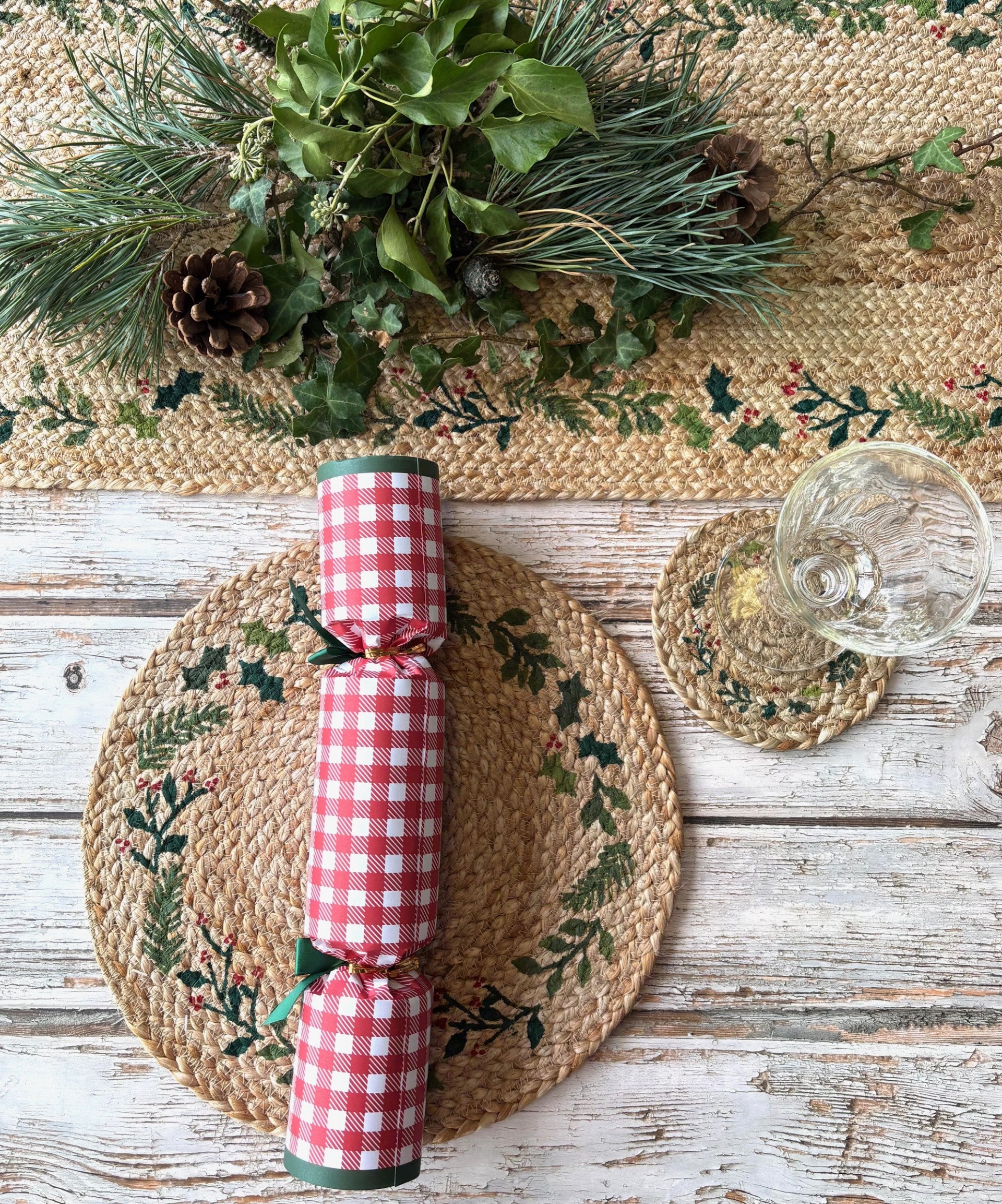Natural Christmas Jute Coasters