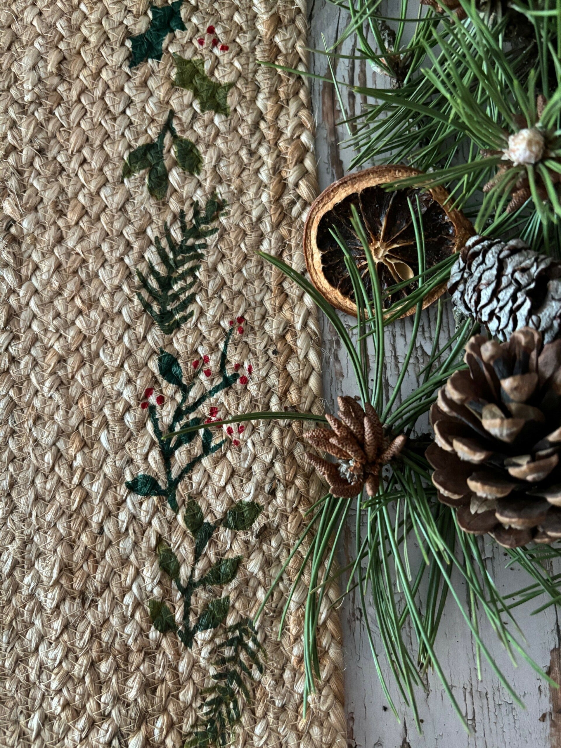 Natural Christmas Jute Coasters