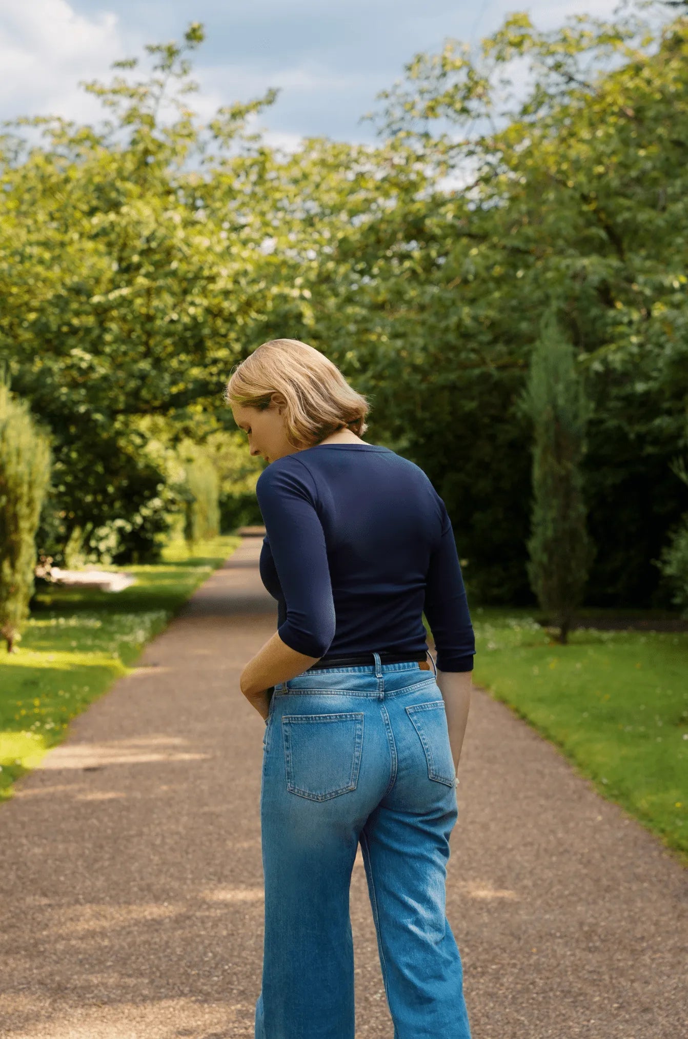 3/4 Sleeve Scoop Neck Cotton Modal Blend T-Shirt