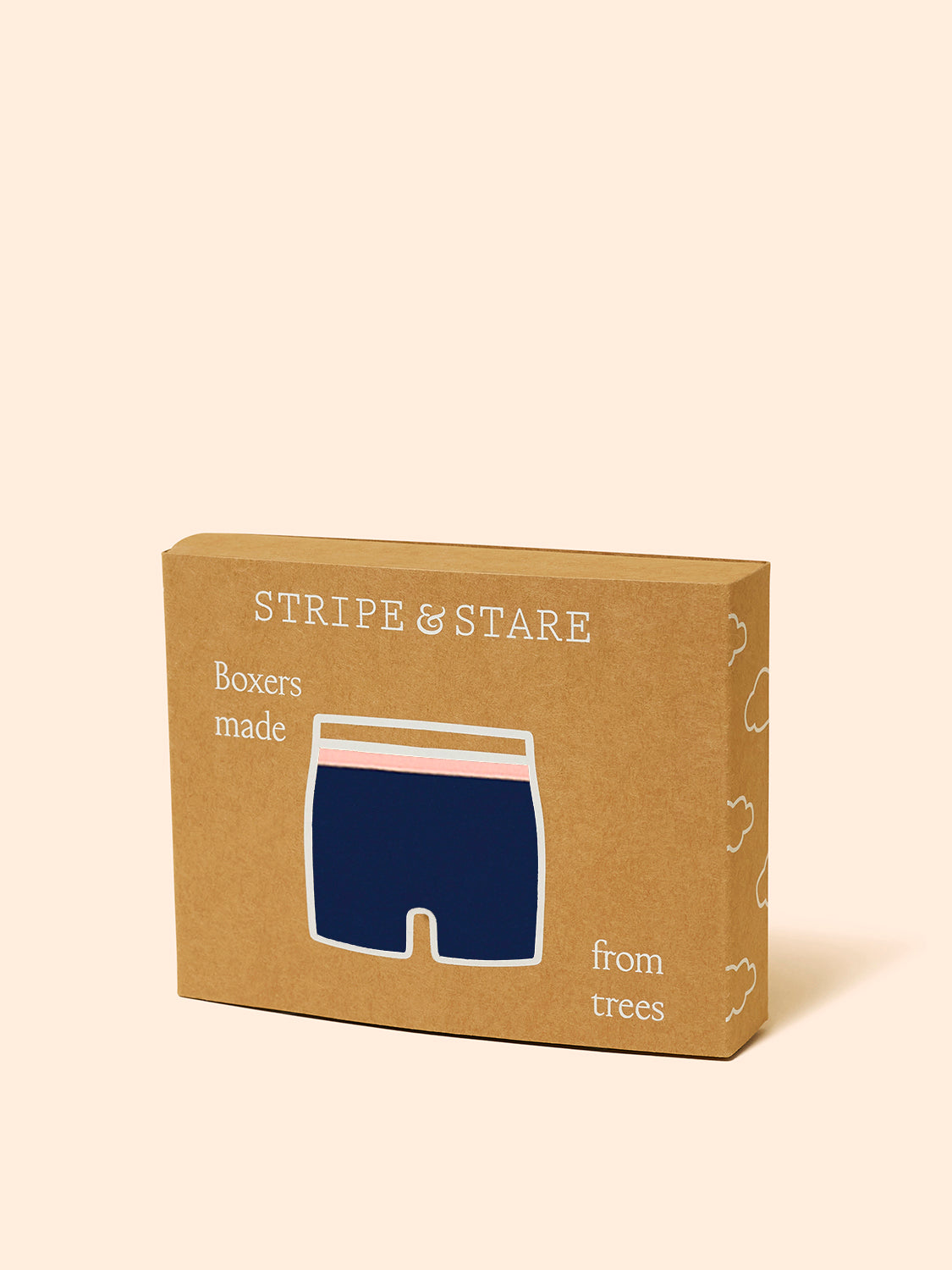 Women's Boxer  - Navy & Neon Peach