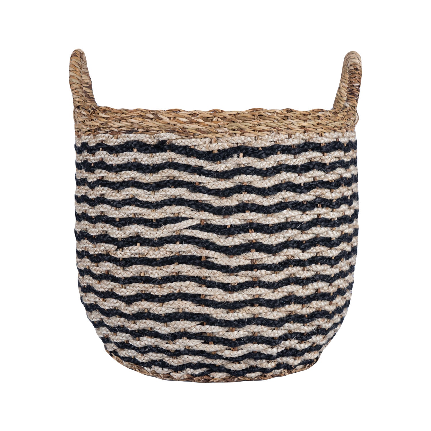 Village Black & White Log Basket