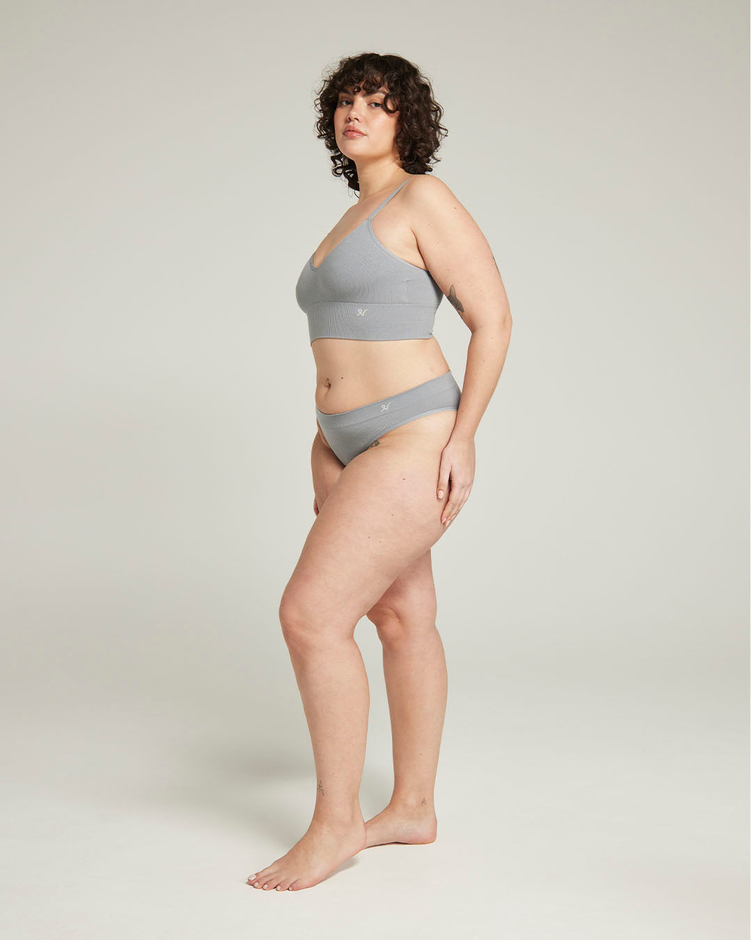 The TENCEL™ Seamless High Leg Brief - Storm Grey