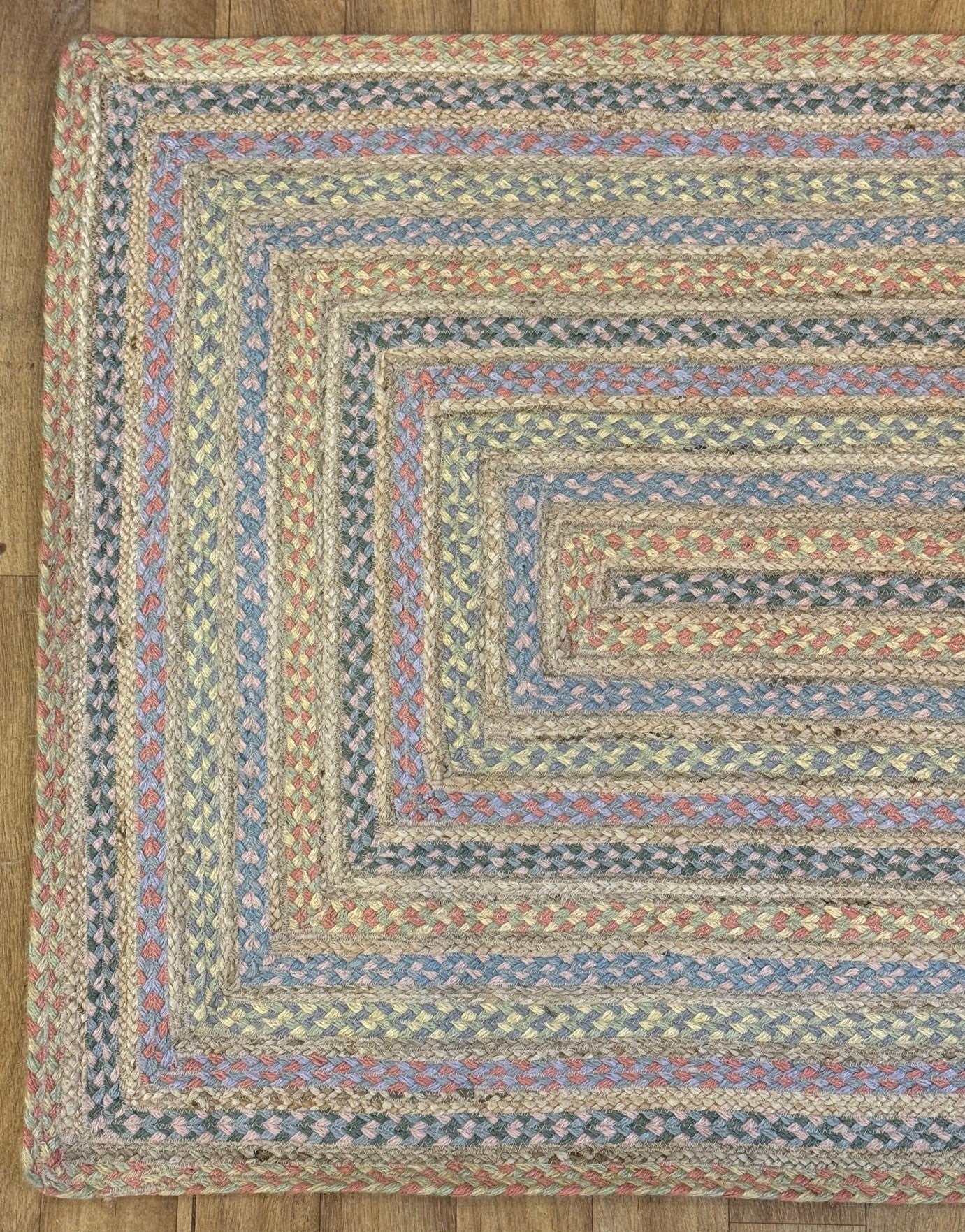 Pastel Fairisle Rectangle Jute Rug