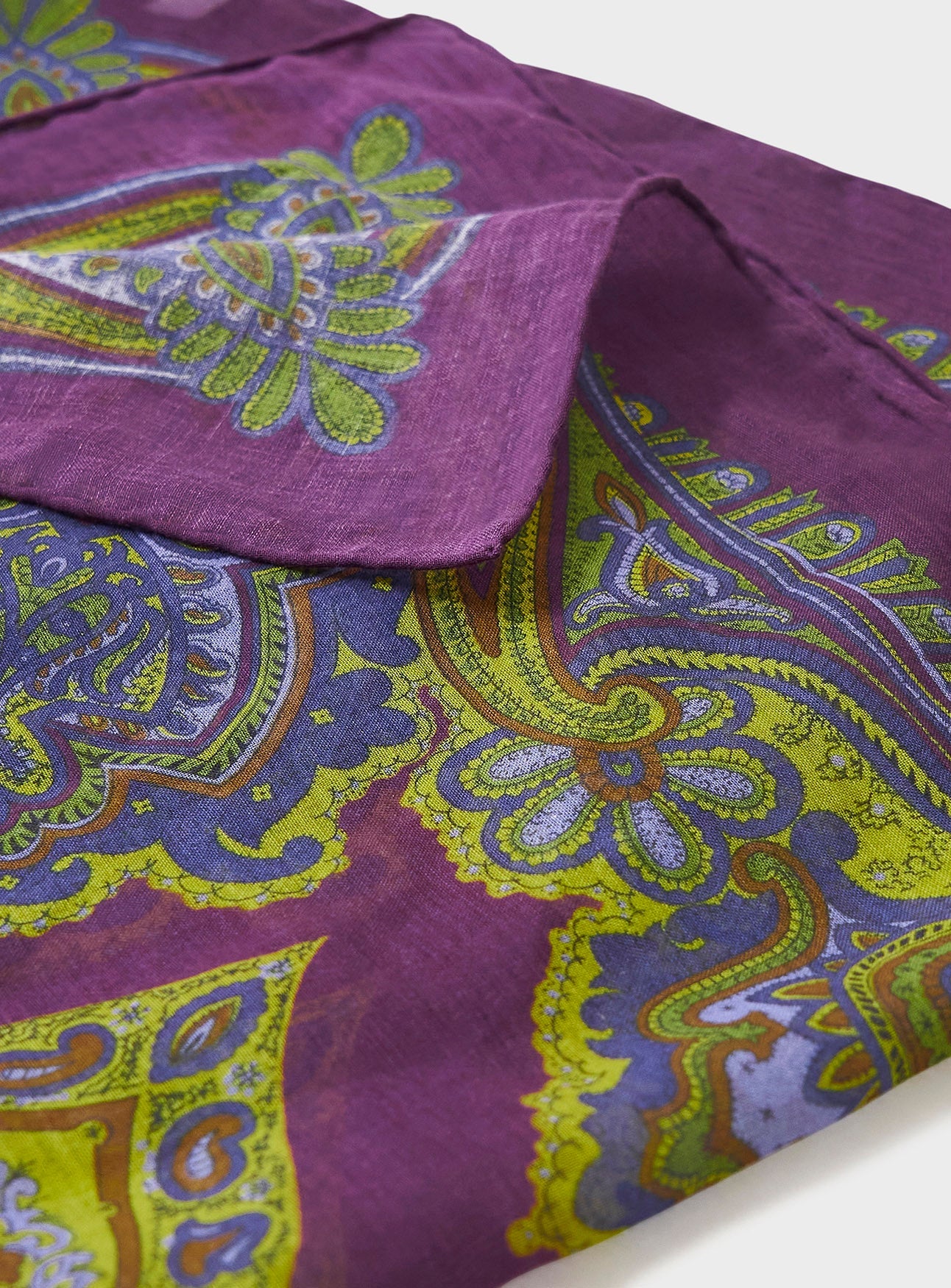 Italian Tencel Burgundy Paisley Neck Scarf
