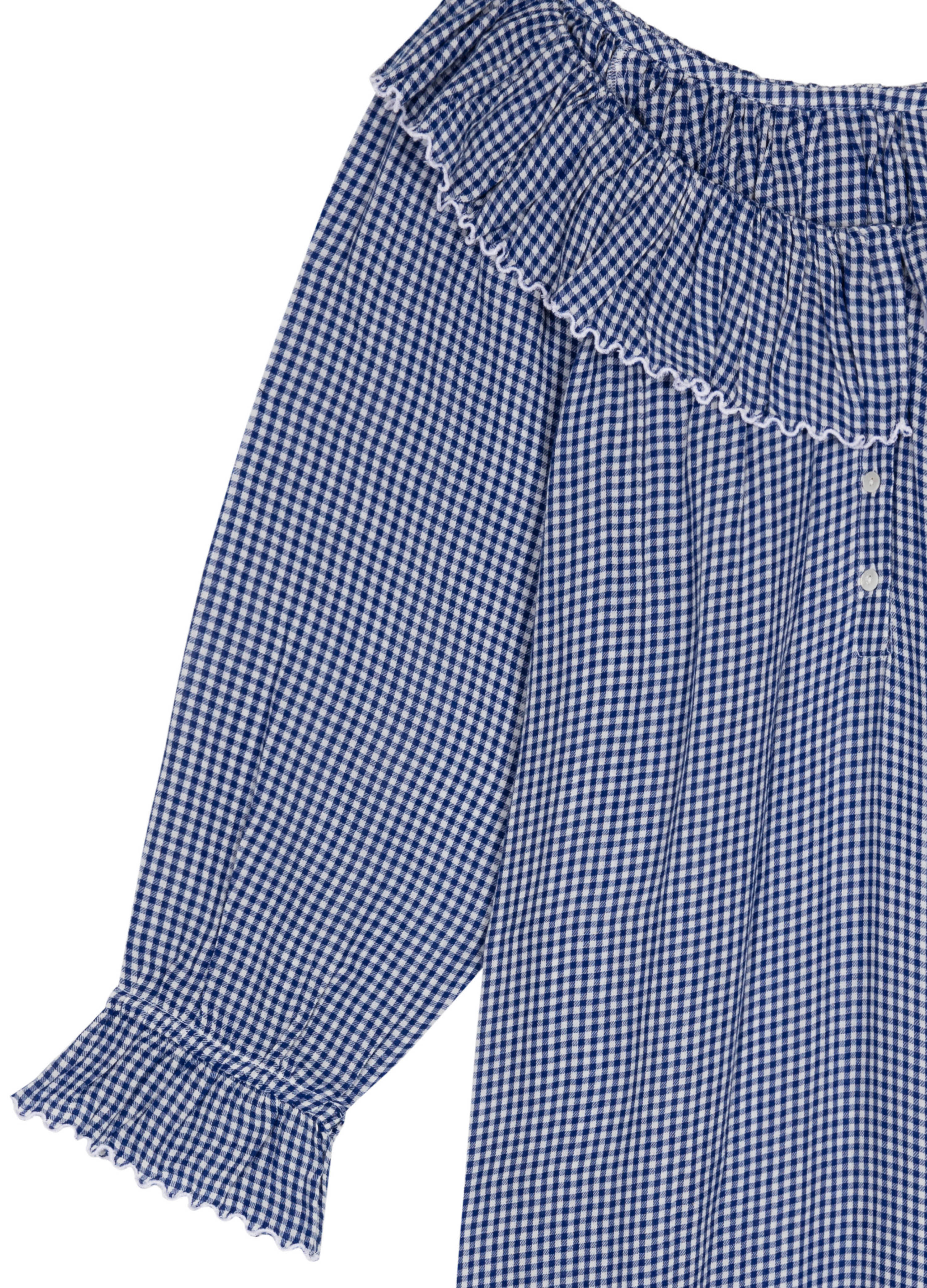 Pandora - Navy Peony Gingham