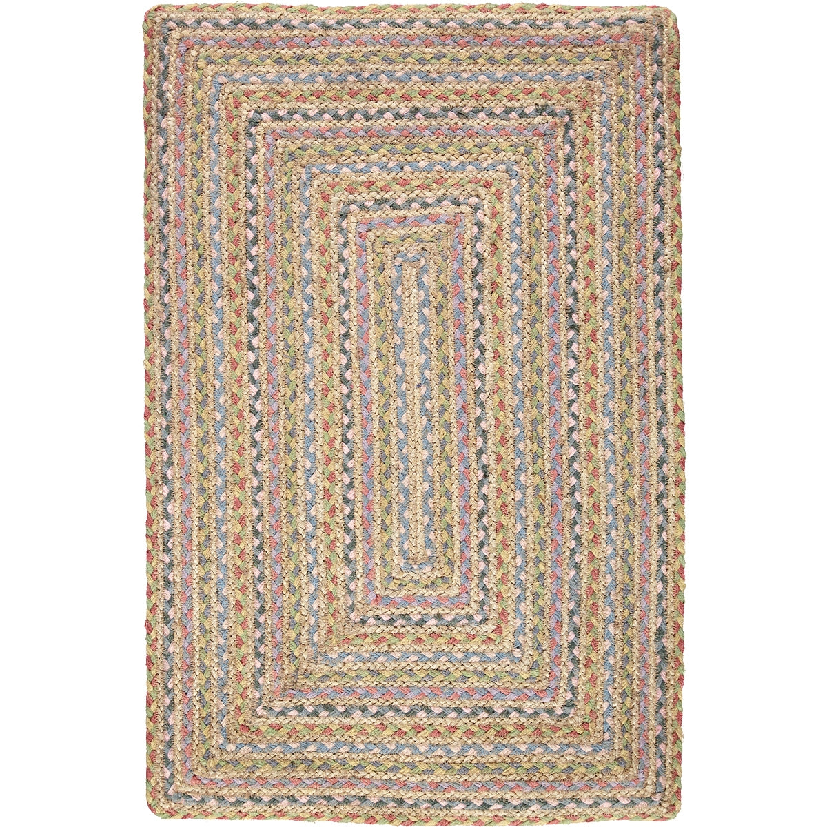 Pastel Fairisle Rectangle Jute Rug