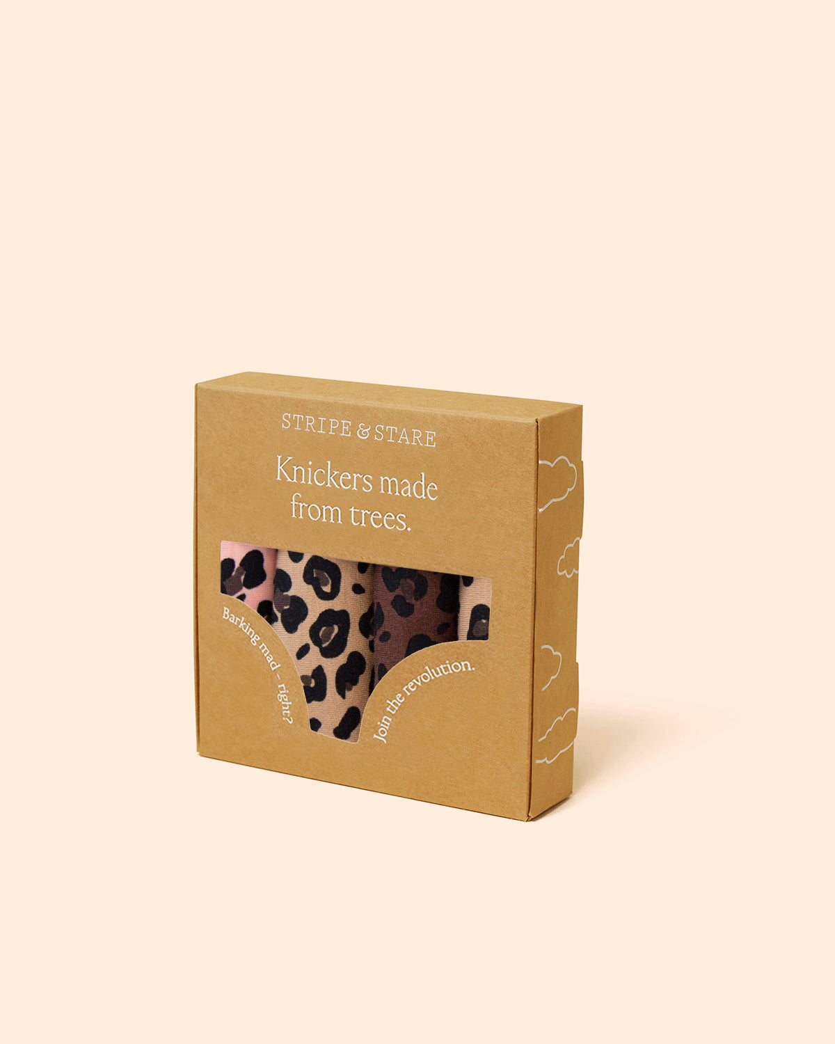 The Original Knicker Four Pack - Peach Latte Leopard