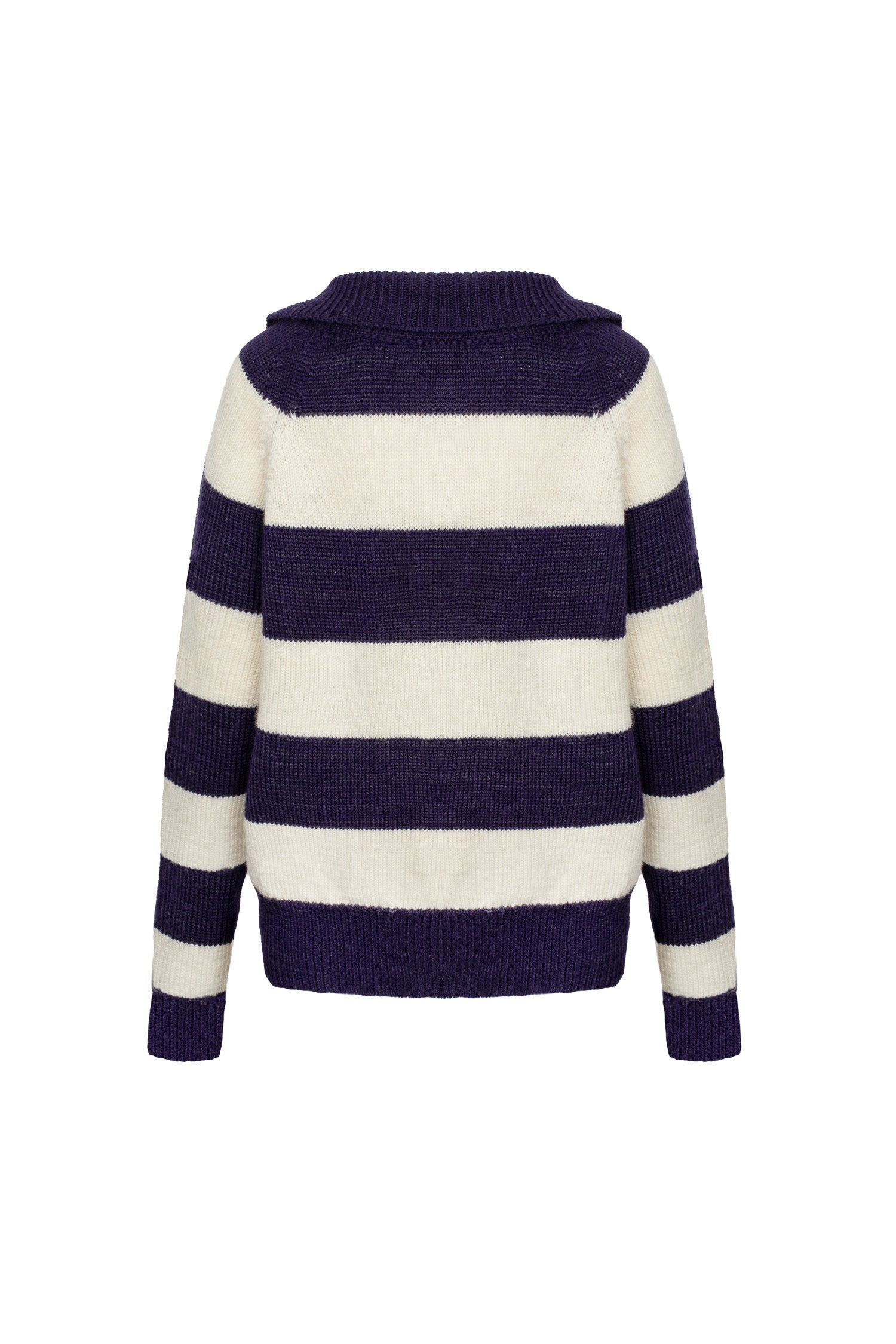 Pendle Jumper in Damson & Ecru