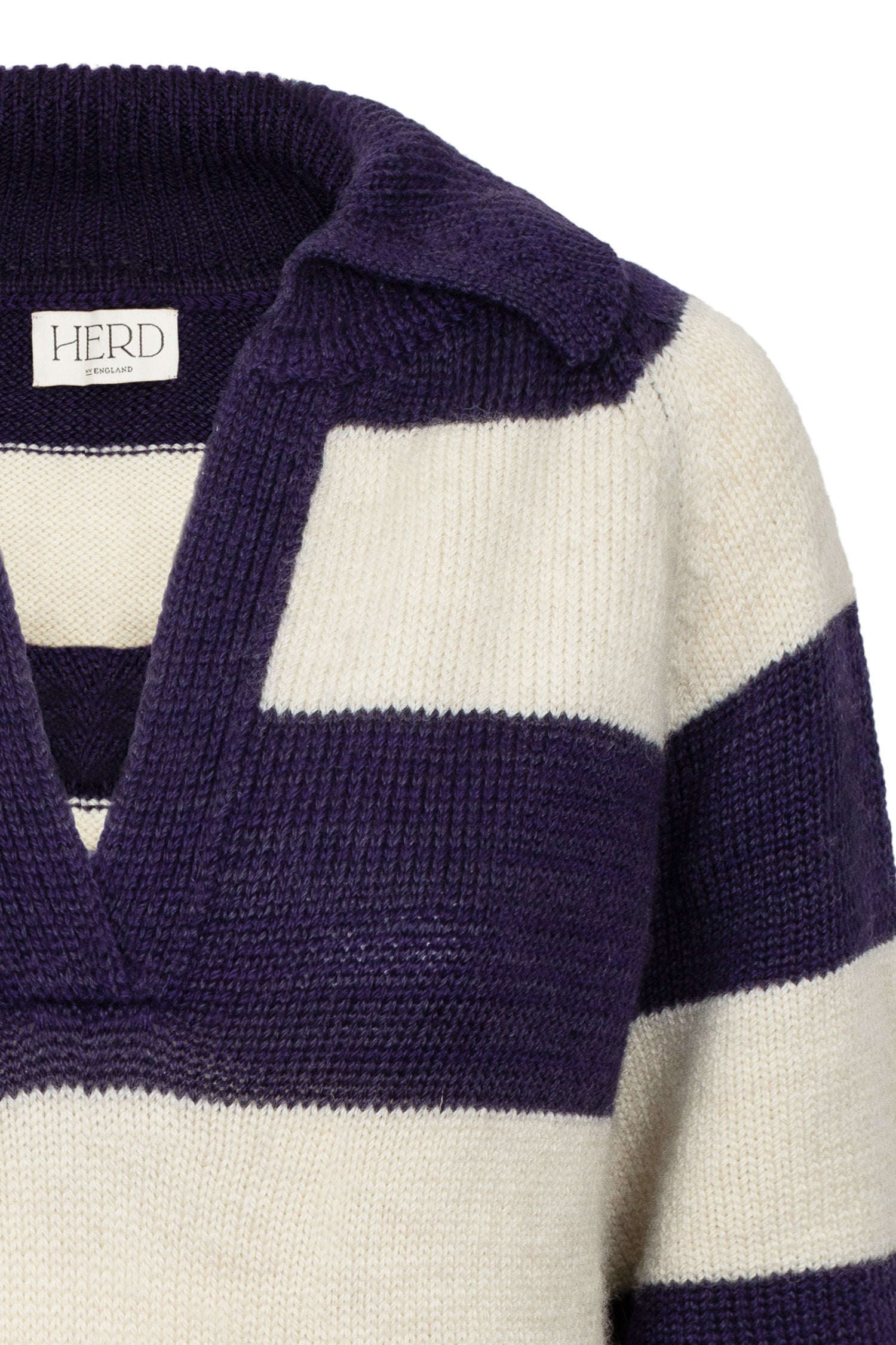 Pendle Jumper in Damson & Ecru