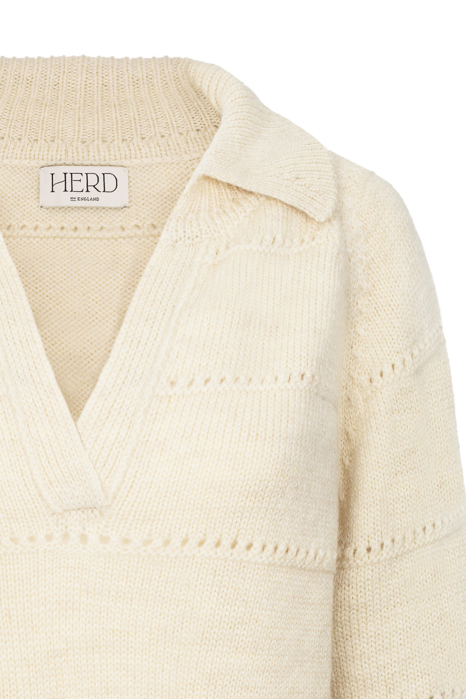 Pendle Jumper in Ecru Pointelle