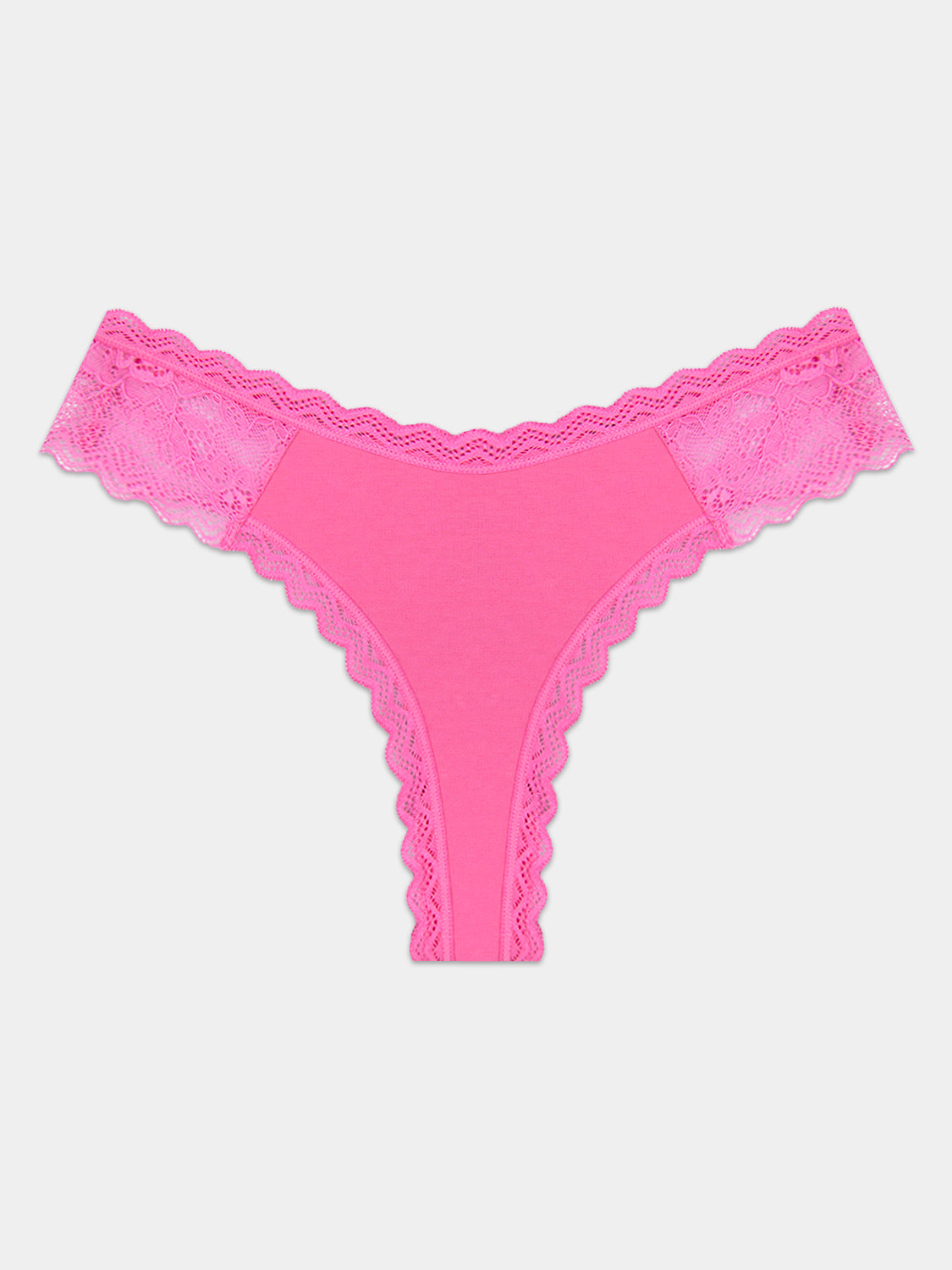 Eco Lace Thong - Pink Cosmos