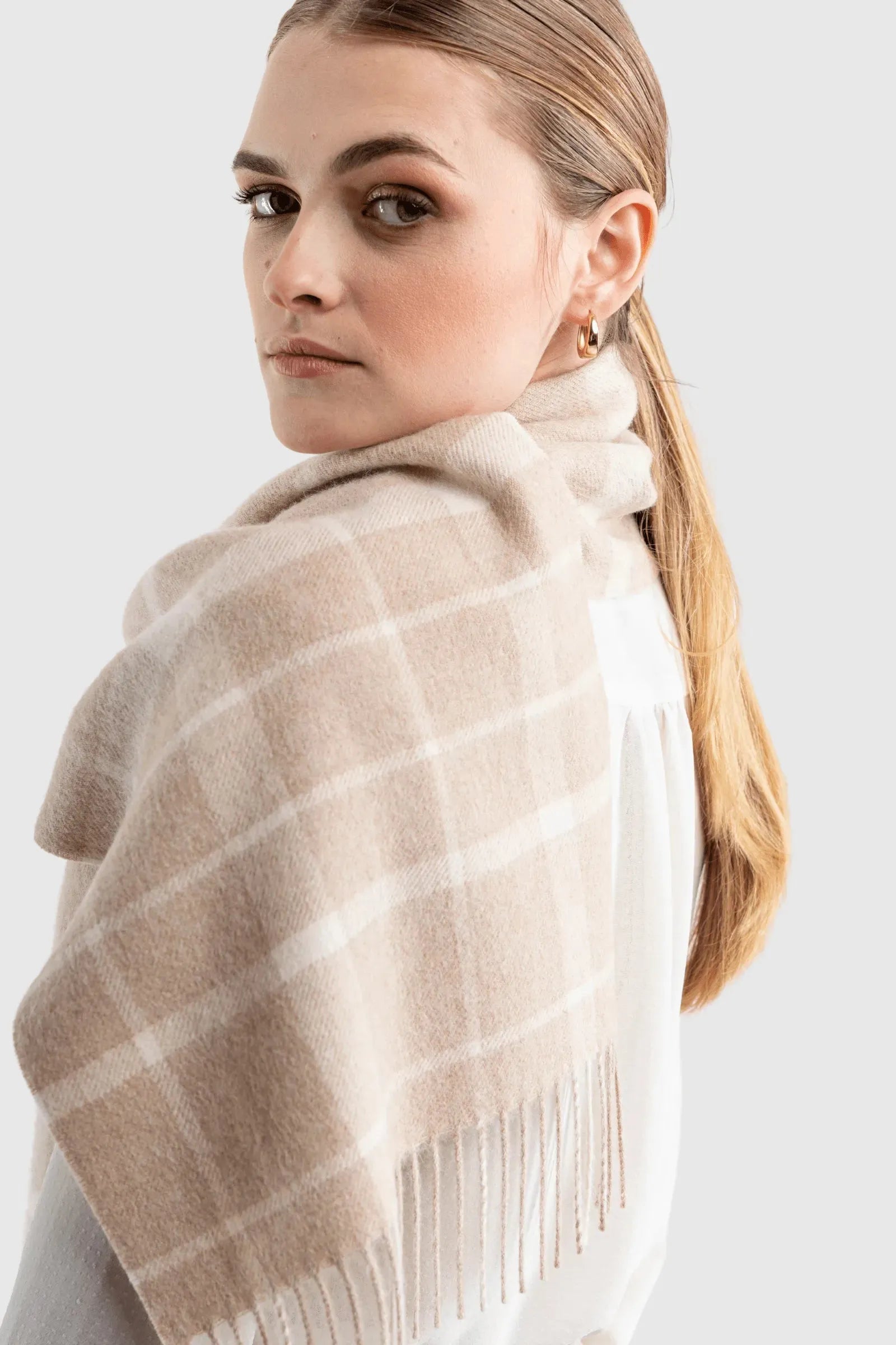 Alpaca Plaid Scarf