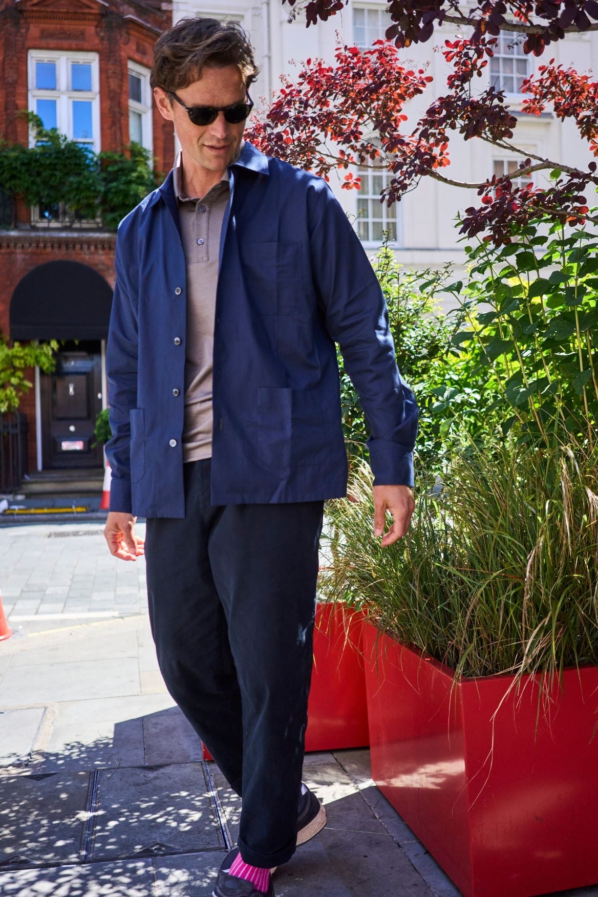 Regenerative Cotton Navy Shirt Jacket