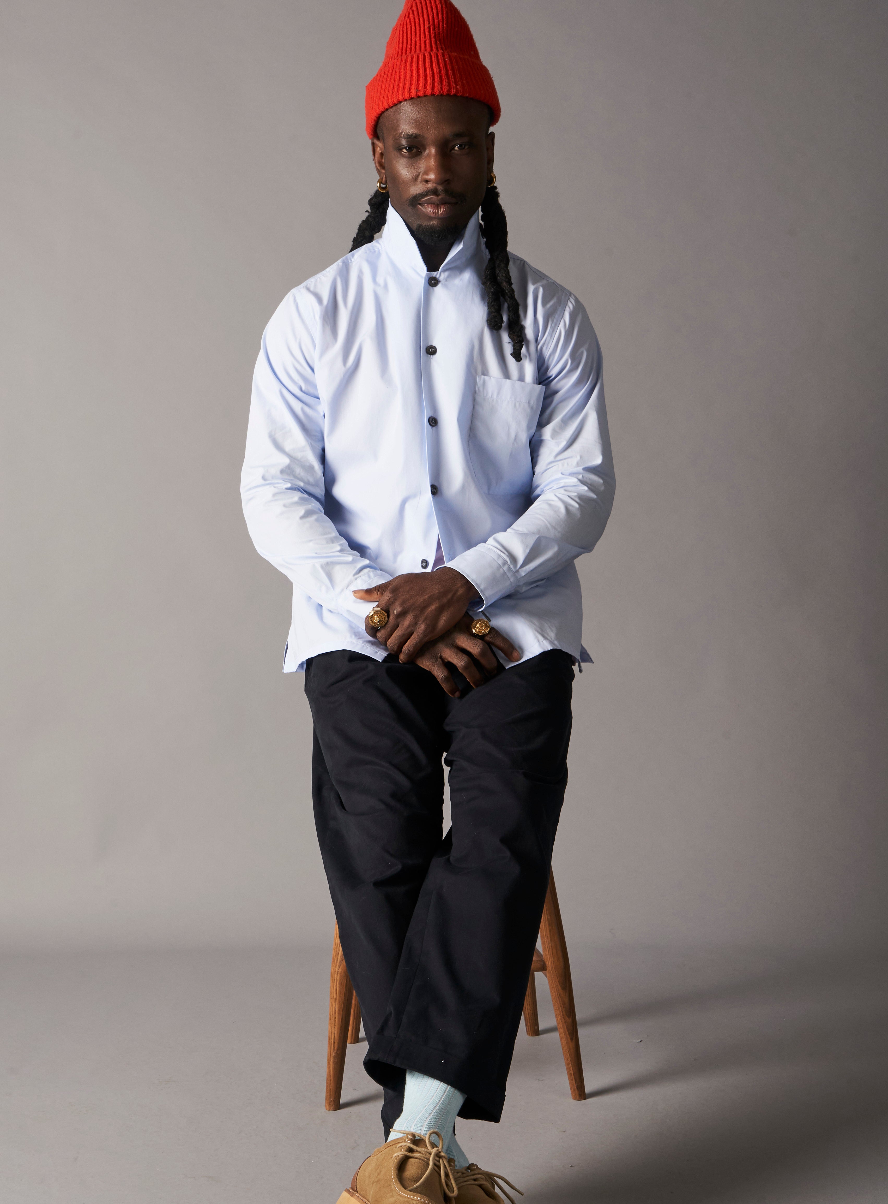 Regenerative Cotton Poplin Sky Spitalfields