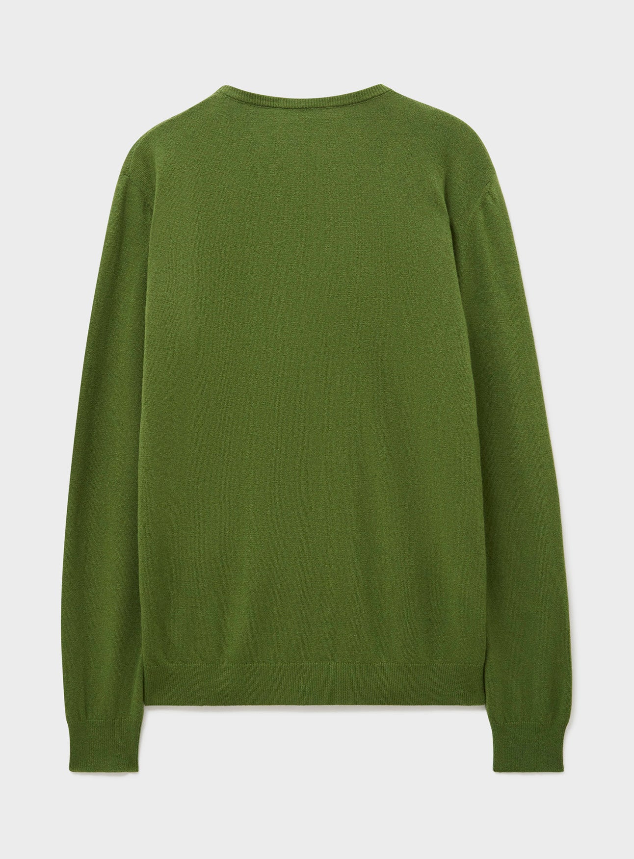 Recycled Italian Wool Knit Green Crew Neck