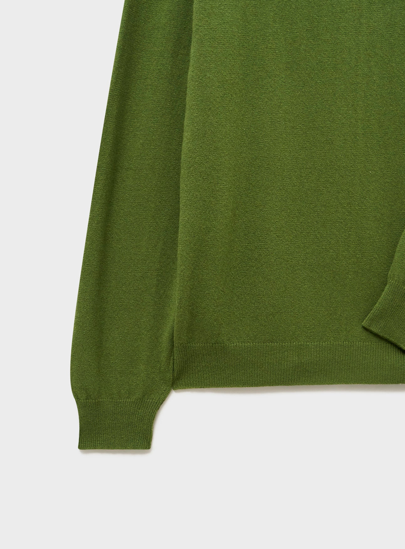 Recycled Italian Wool Knit Green Crew Neck