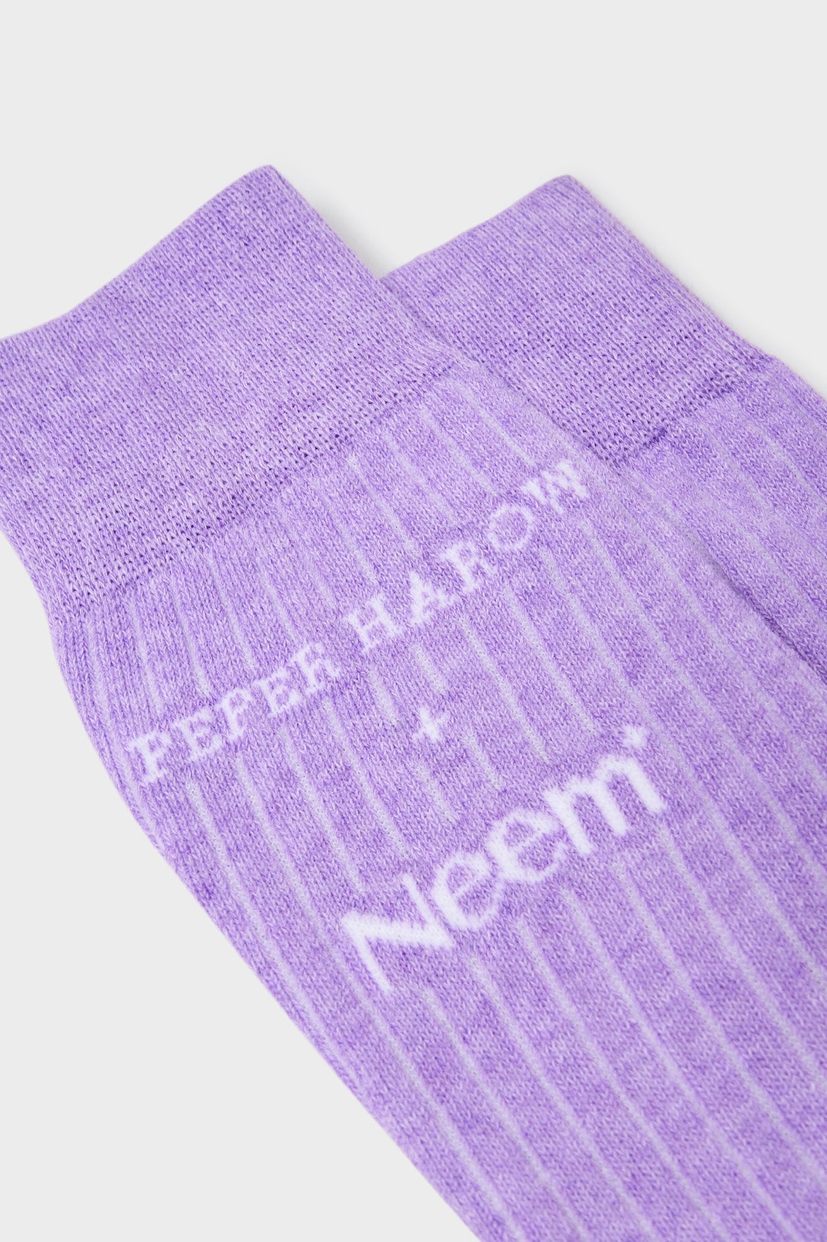 Recycled British Ribbed Cotton Lilac Men's Socks