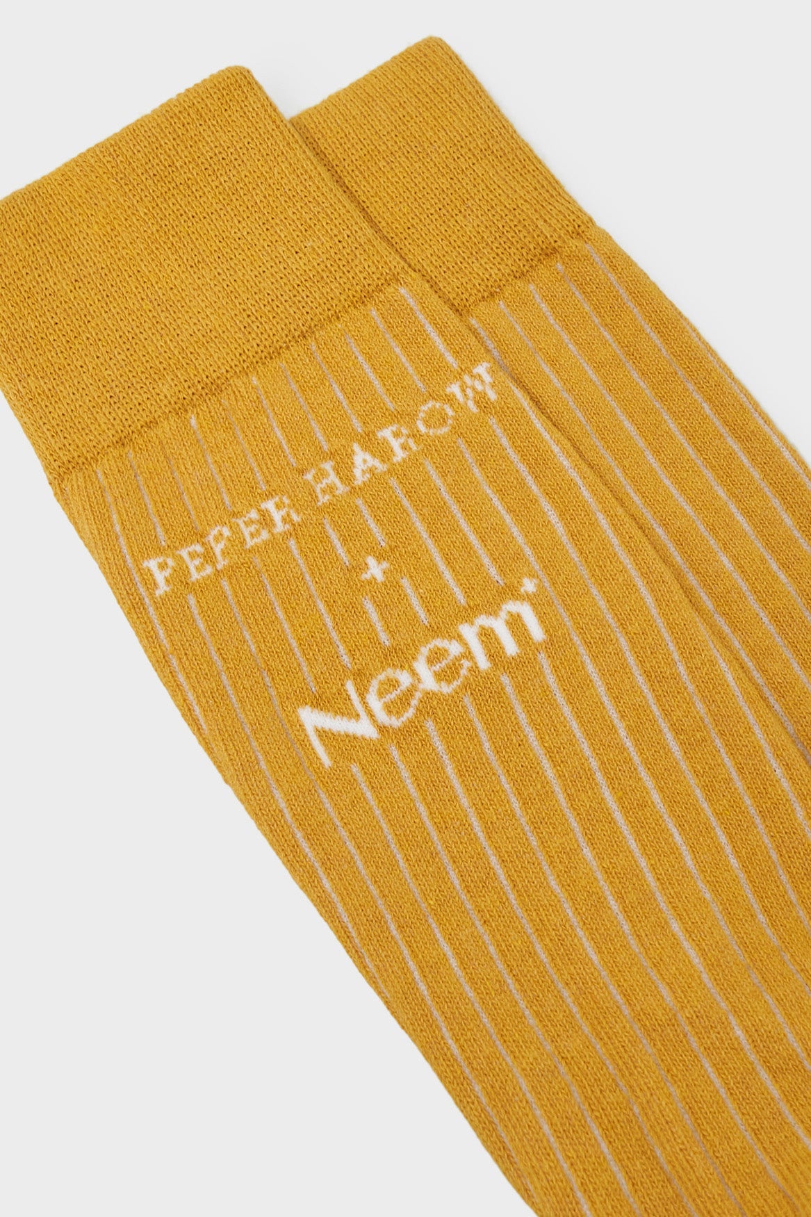 Recycled British Ribbed Cotton Yellow Men's Socks