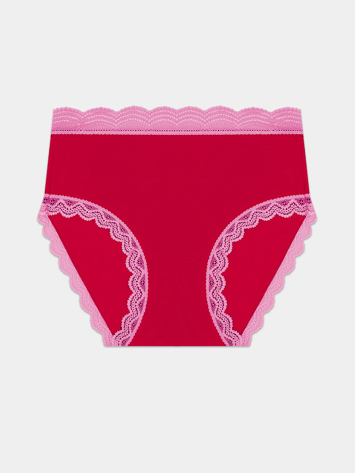 High Rise Knicker- Lipstick Red & Pink Cosmos