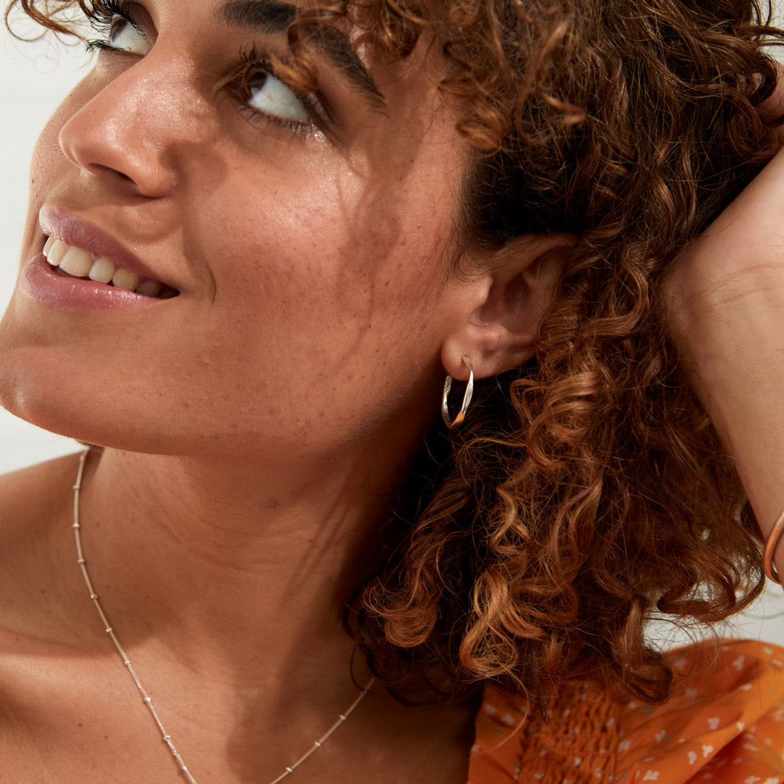 Ronda Piccolo Polished Sterling Silver Hoop Earrings