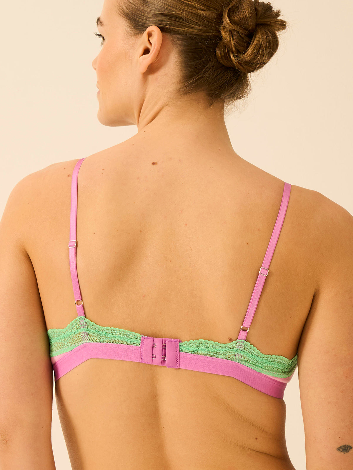 Light Lace Triangle Bra  - Candy Floss Brights