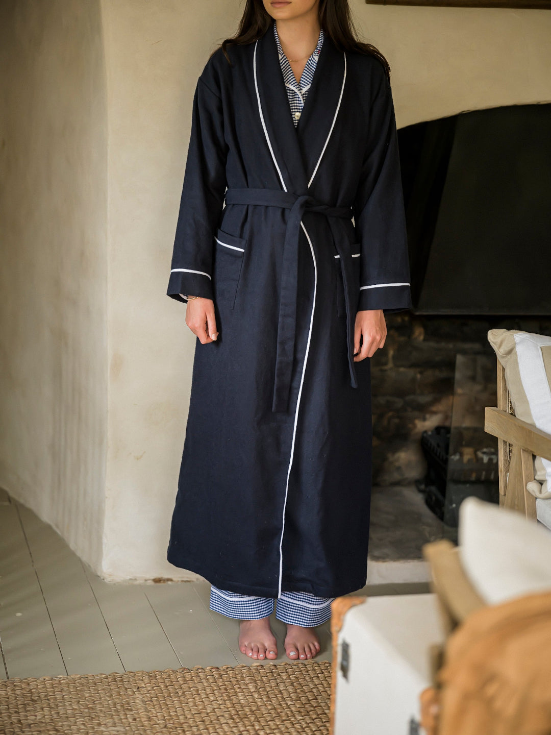 Sian Esther X Osborn Interiors Navy Robe