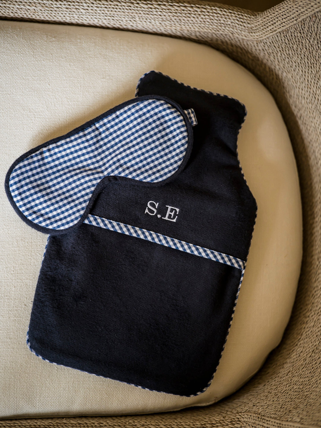 Sian Esther X Osborn Interiors Navy Hot Water Bottle