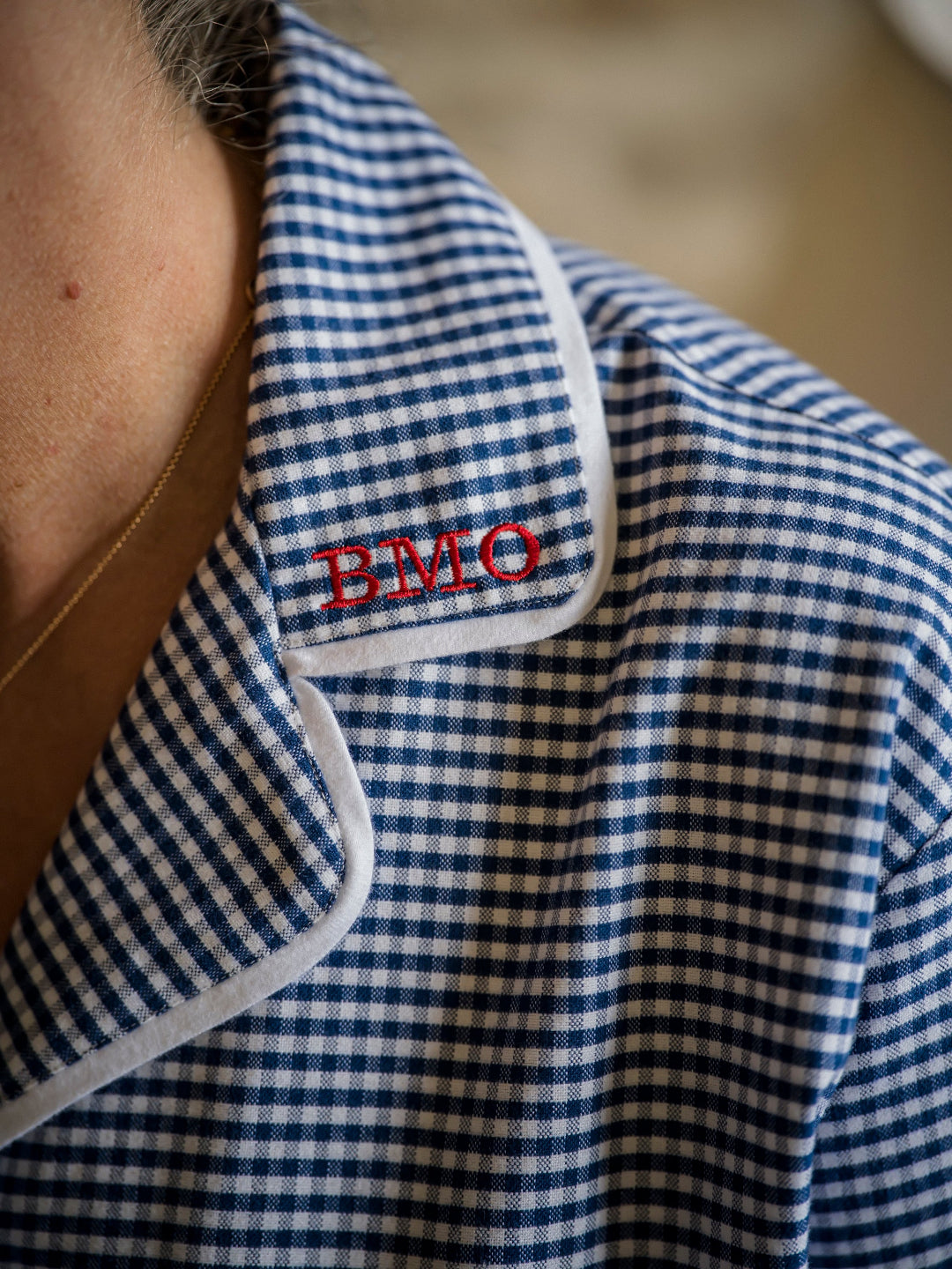 Sian Esther X Osborn Interiors Navy Gingham Pyjamas