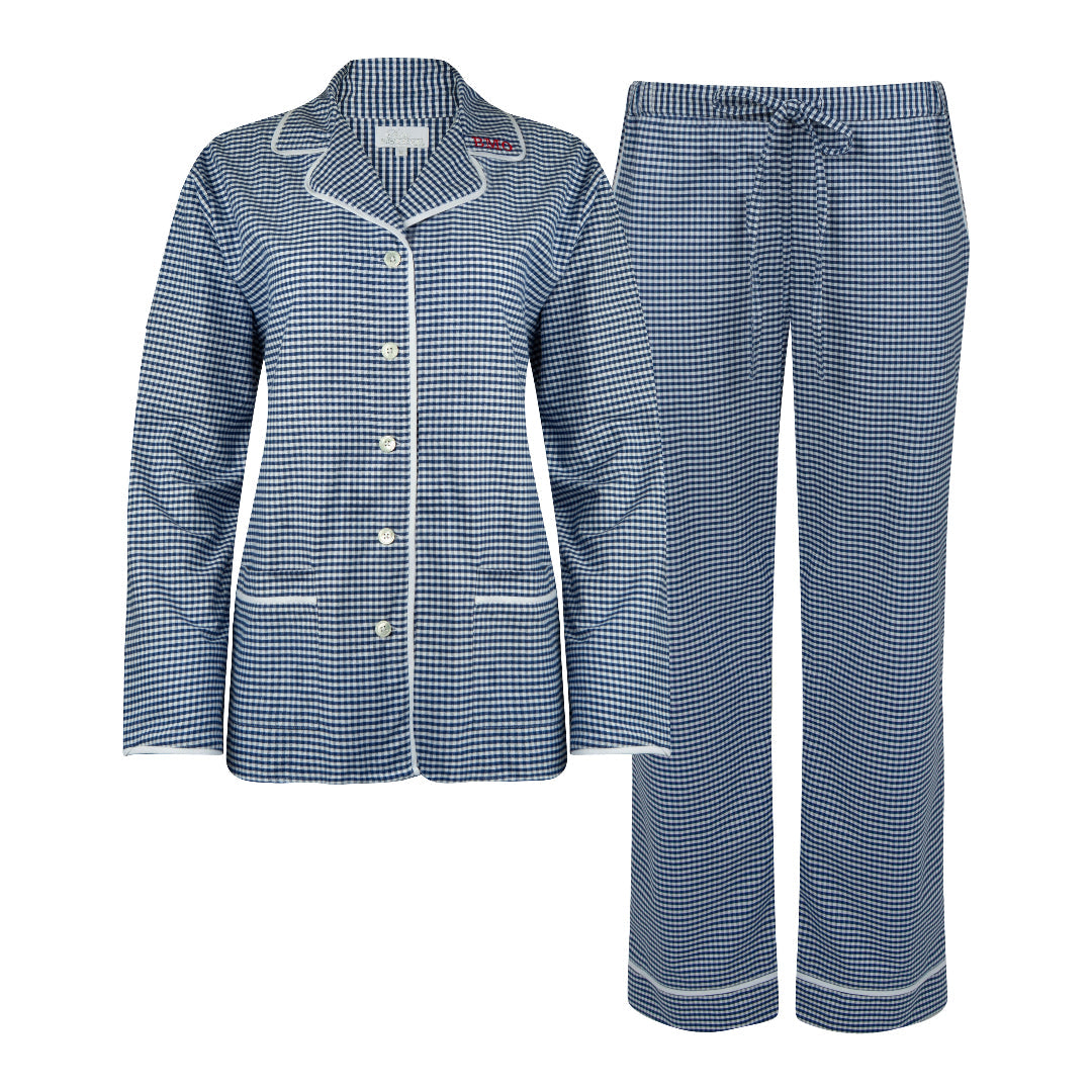 Sian Esther X Osborn Interiors Navy Gingham Pyjamas