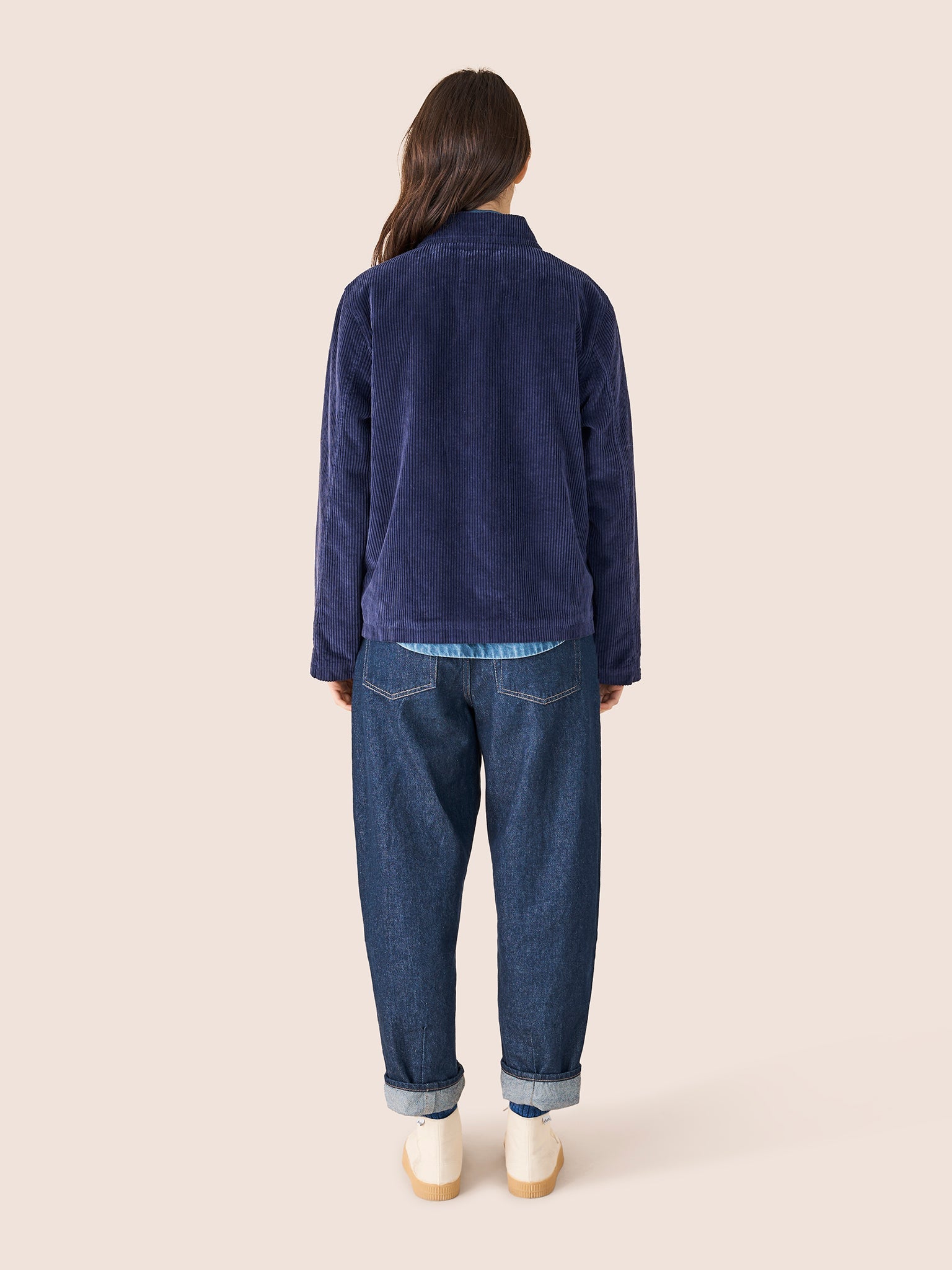 Nyhavn Cotton Corduroy Jacket in Navy