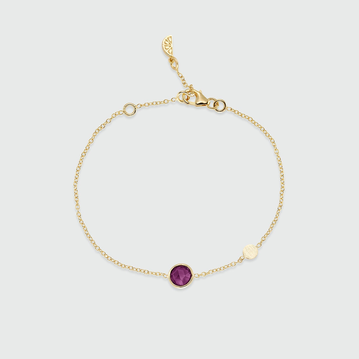 Salina Amethyst and Gold Vermeil Disc Bracelet