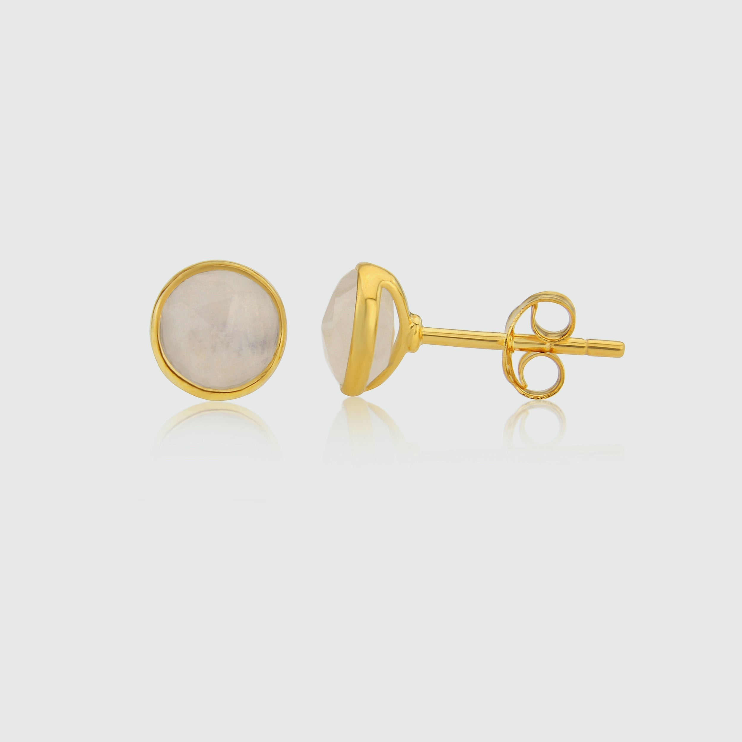 Savanne Gold Vermeil and Moonstone Stud Earrings