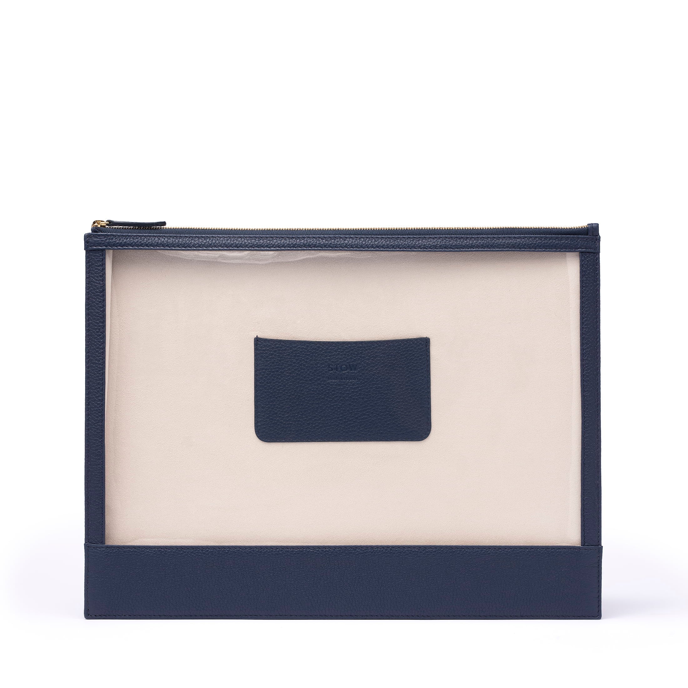 Seeview Folio - Navy Pebbled Leather and TPU