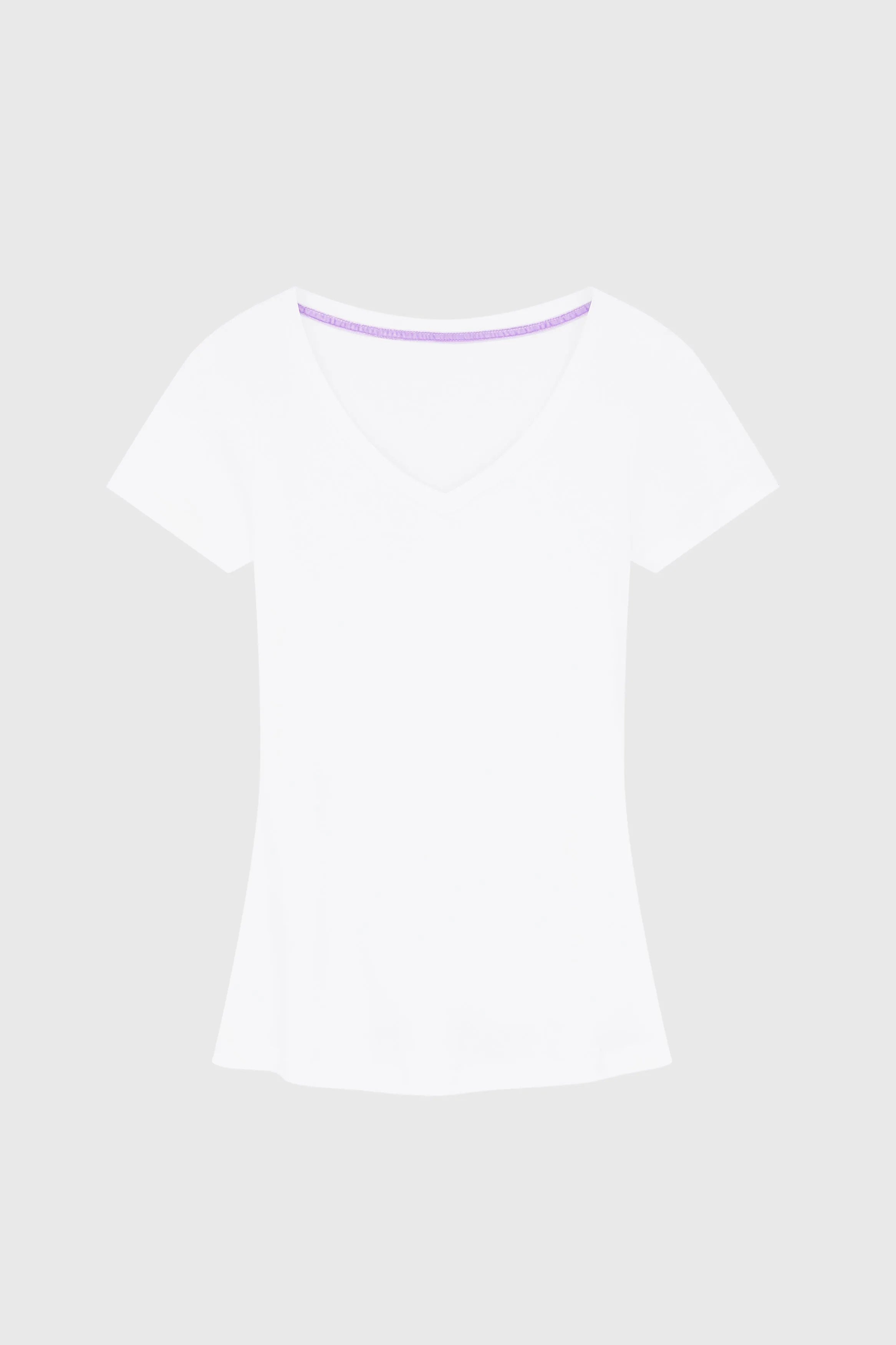 V Neck Cotton Modal Blend T-Shirt