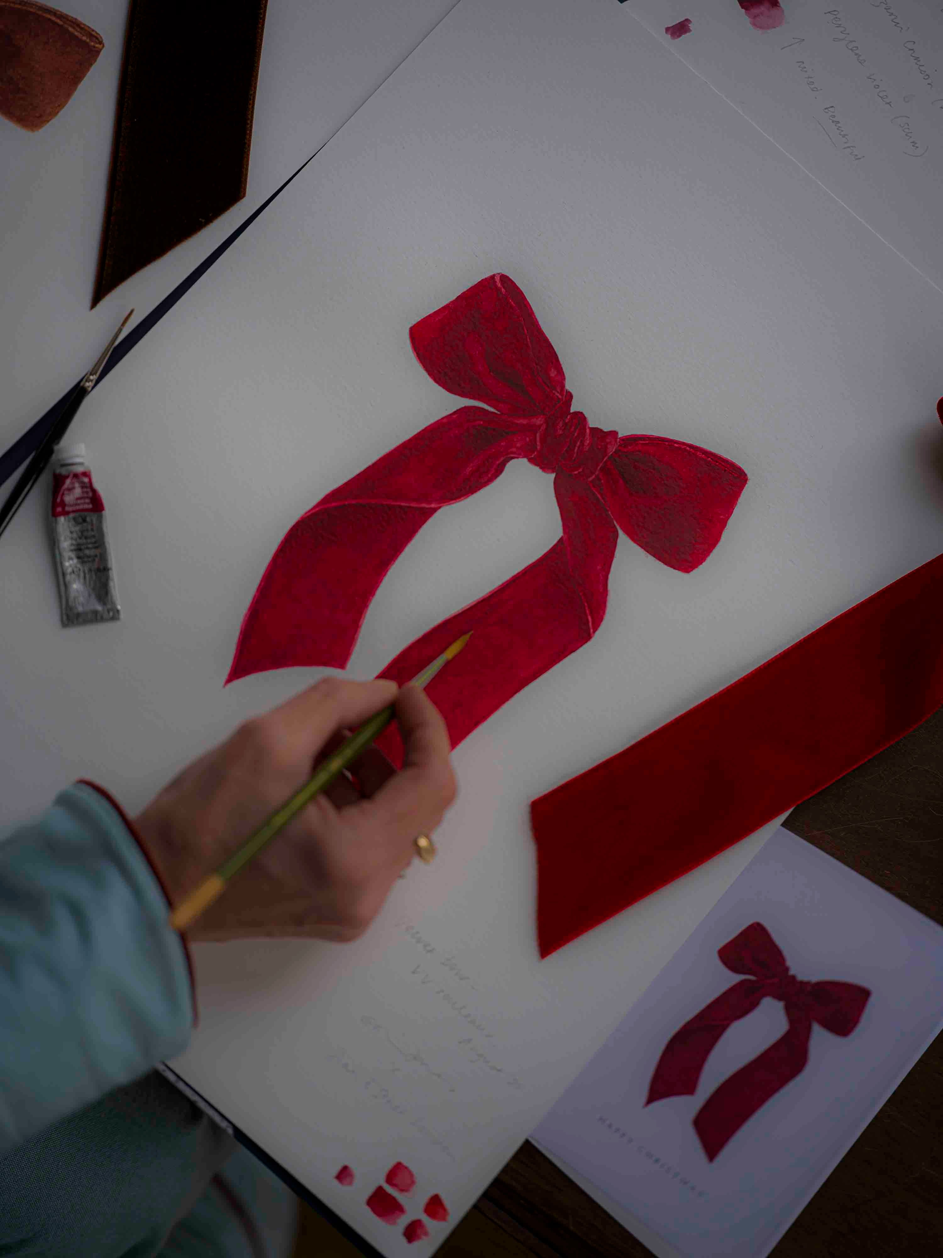 SE x GJ Pink Bow Velvet Pyjamas