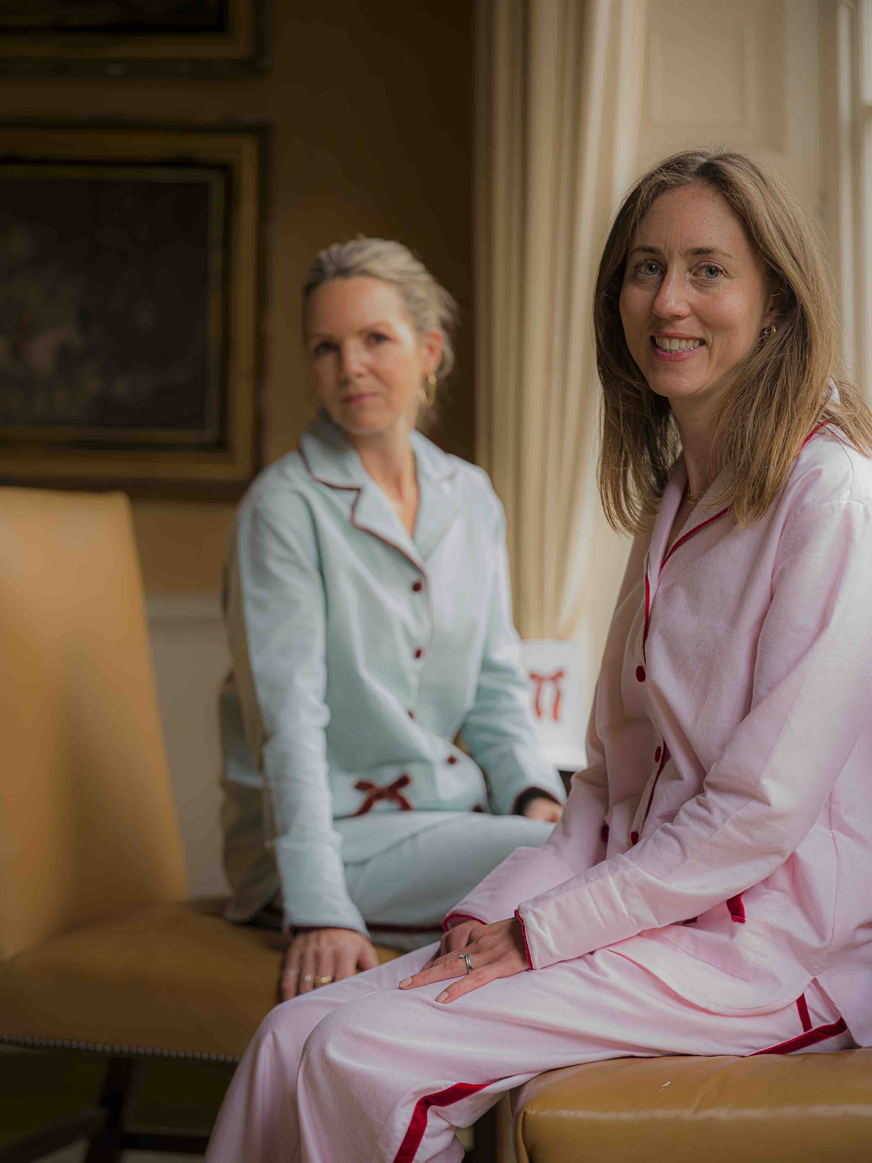 SE x GJ Pink Bow Velvet Pyjamas