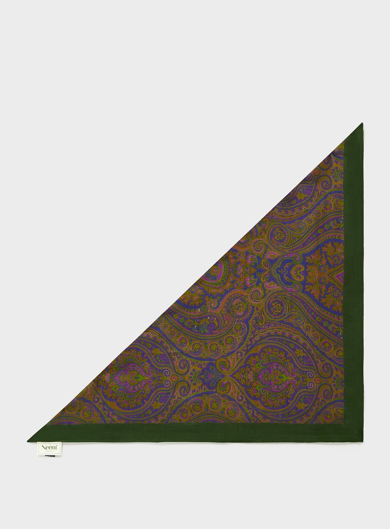 Italian Tencel British Racing Green Neck Scarf