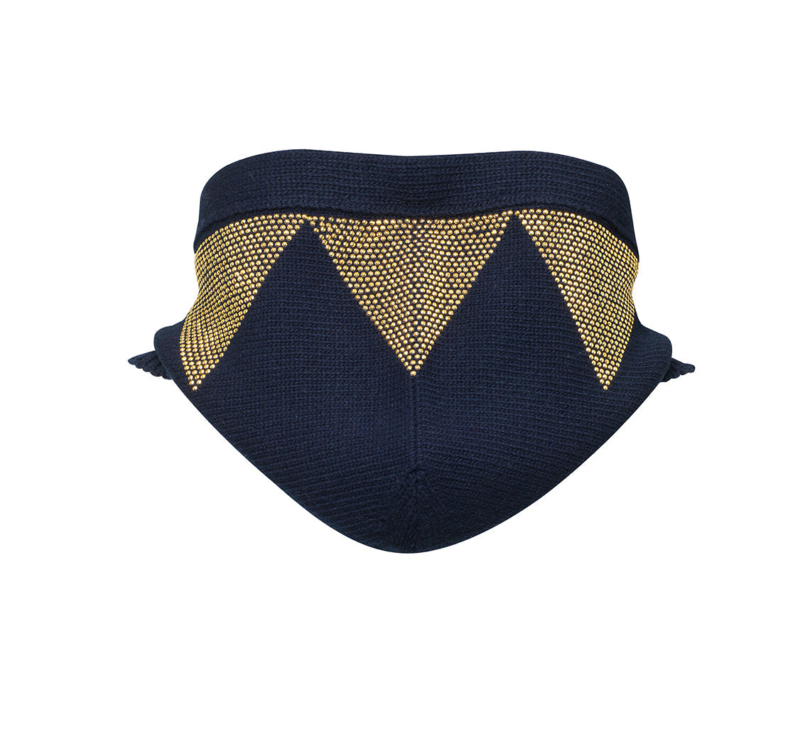 Zig Zag Hood - Navy/Gold