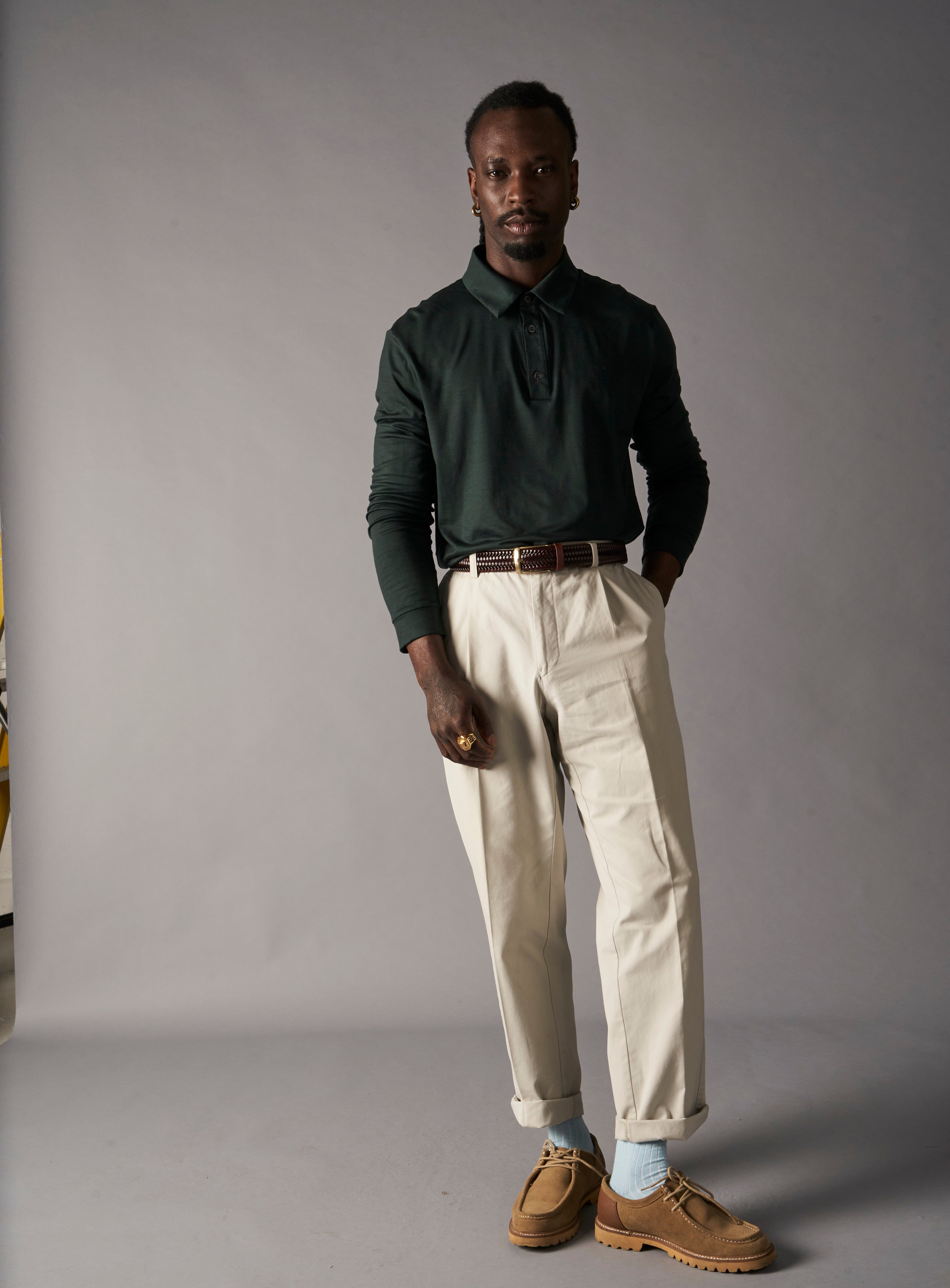 ZQ Merino Deep Neem Super 120s Stretch Polo