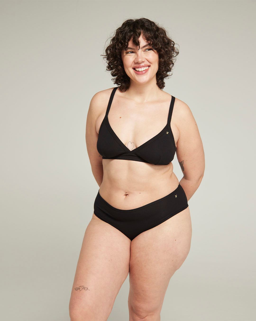 The Organic Cotton Easy Does It Bralette - Black