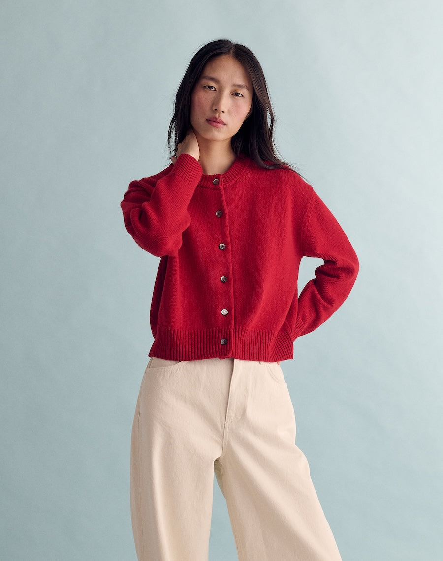 The Easy Cardigan - Carmine