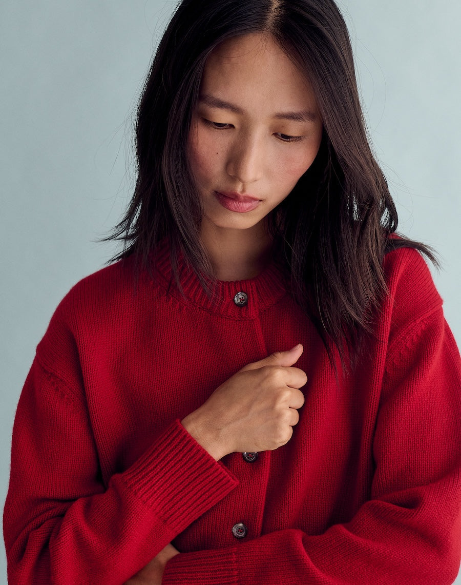 The Easy Cardigan - Carmine