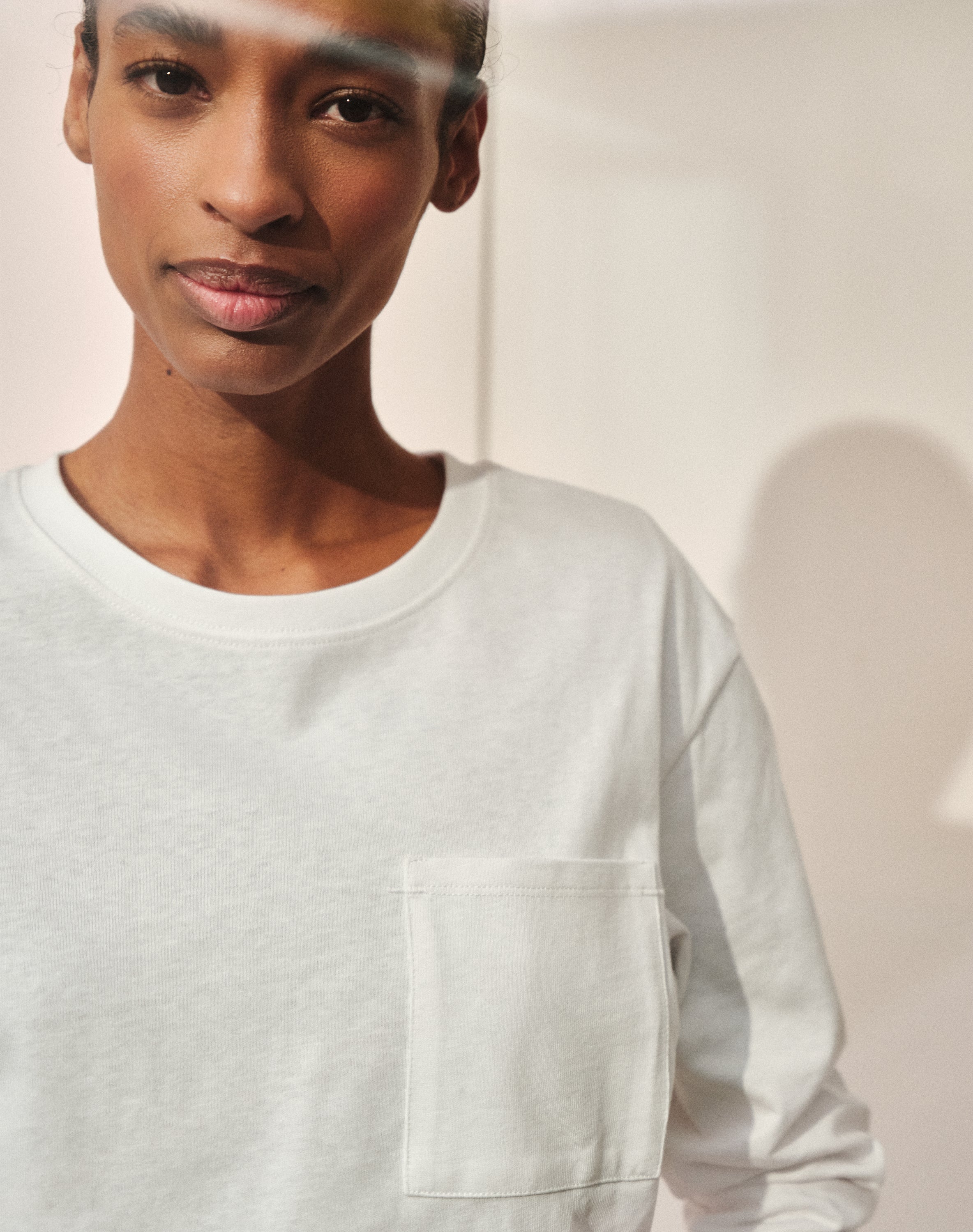 The Structured Slub / The Long Sleeve - White