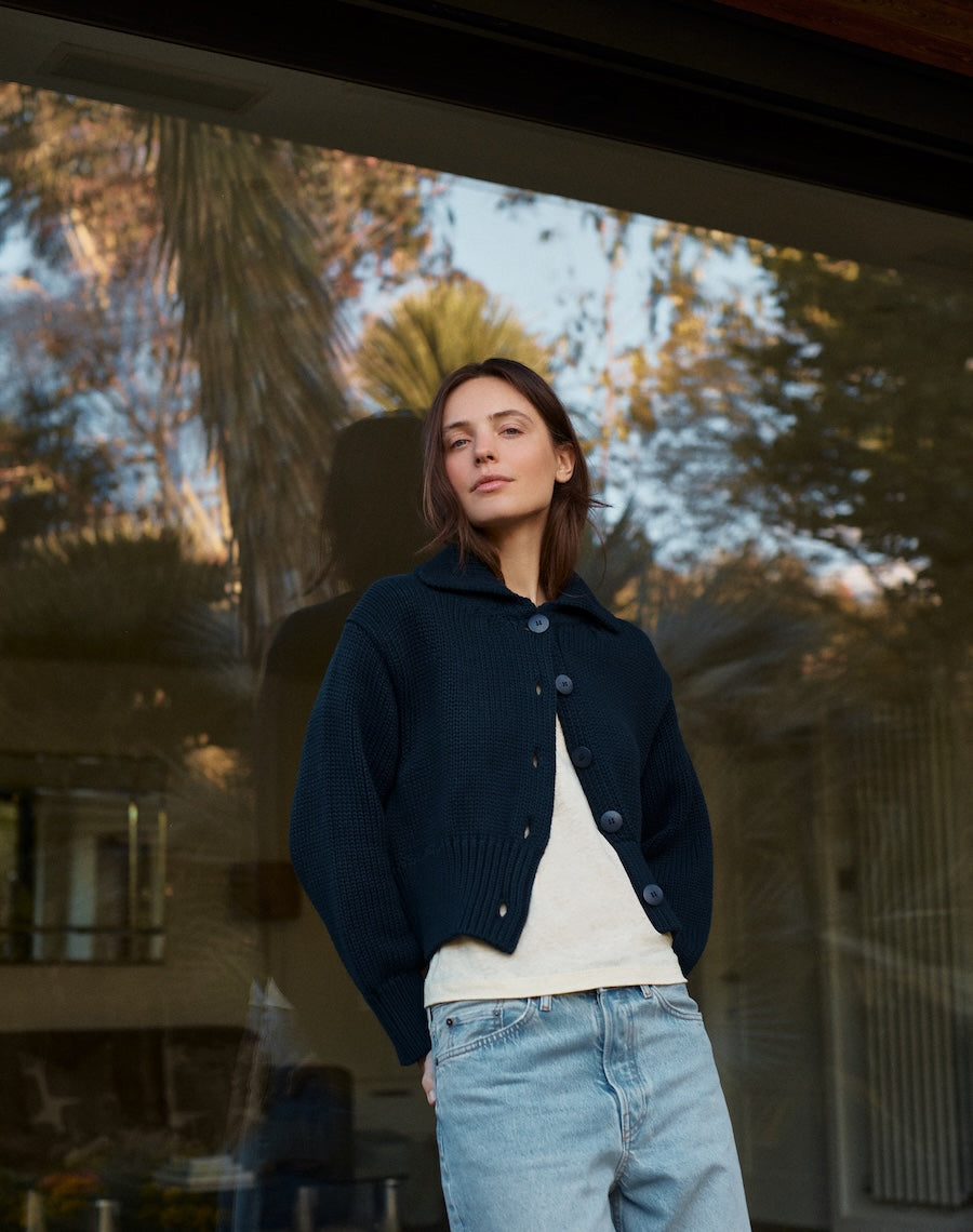 The Cotton JETTY BOMBER - Navy