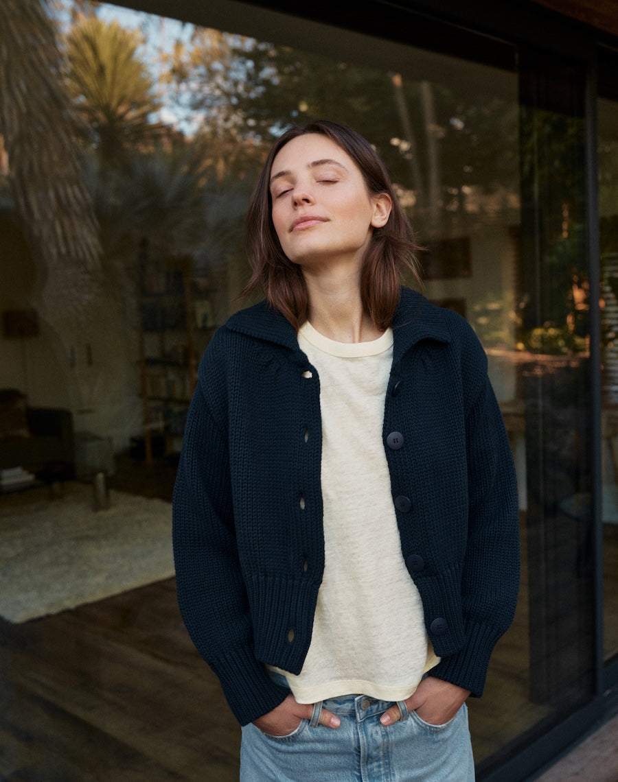 The Cotton JETTY BOMBER - Navy